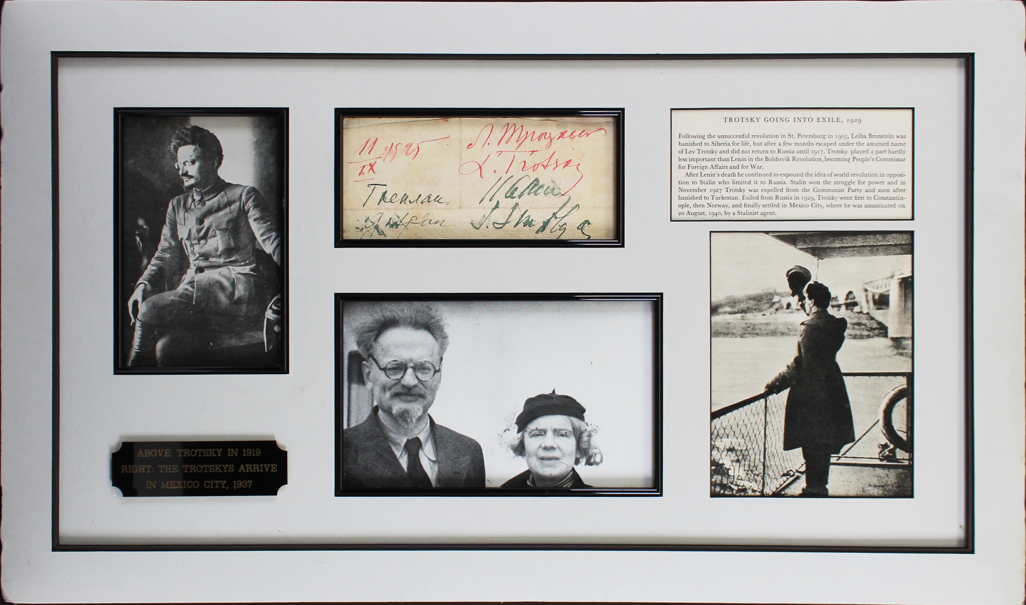 Leon Trotsky Authentic Signed & Matted 3x6.5 Cut Signature BAS #AA03820