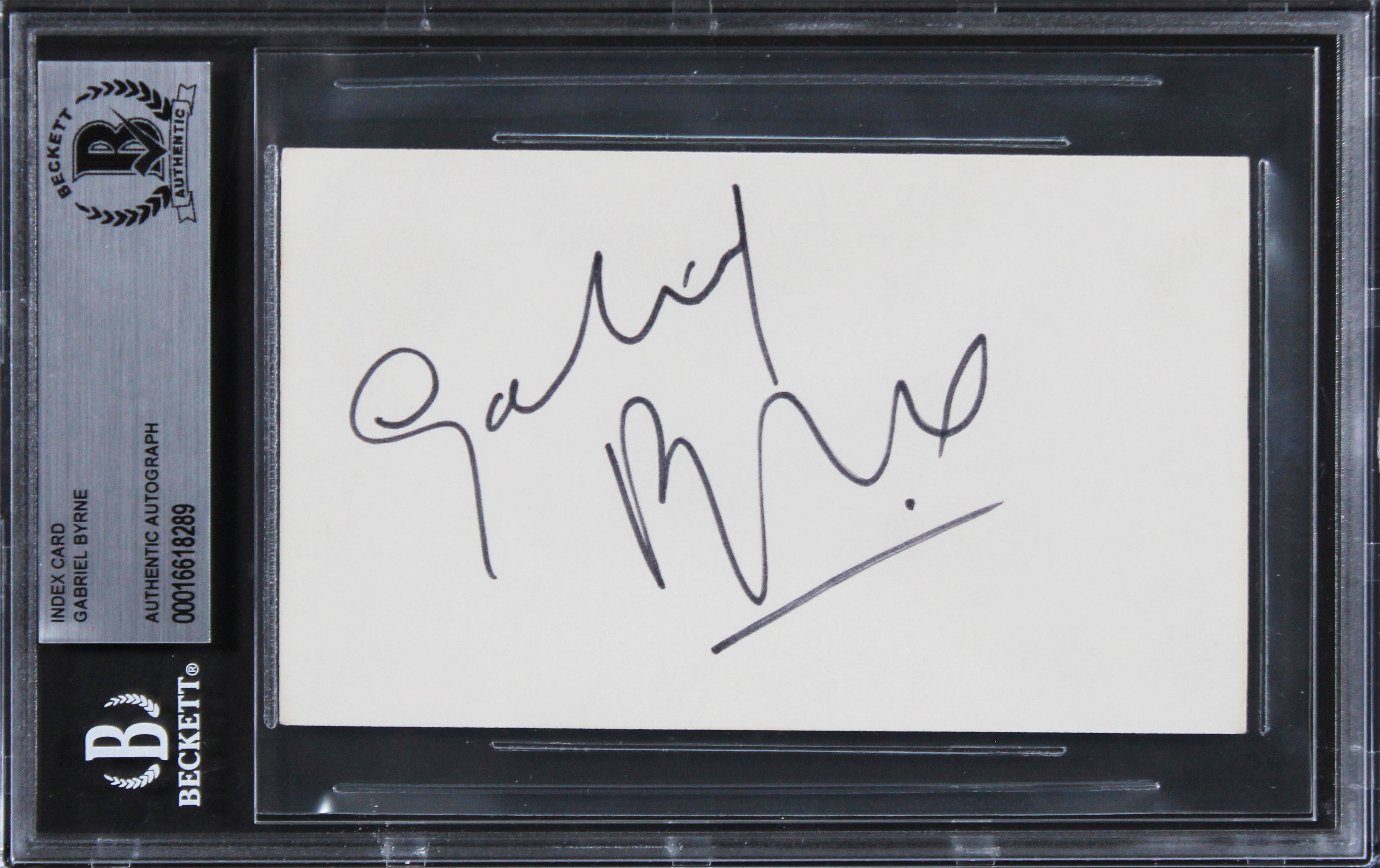 Gabriel Byrne The Usual Suspects Authentic Signed 3x5 Index Card BAS Slabbed 5