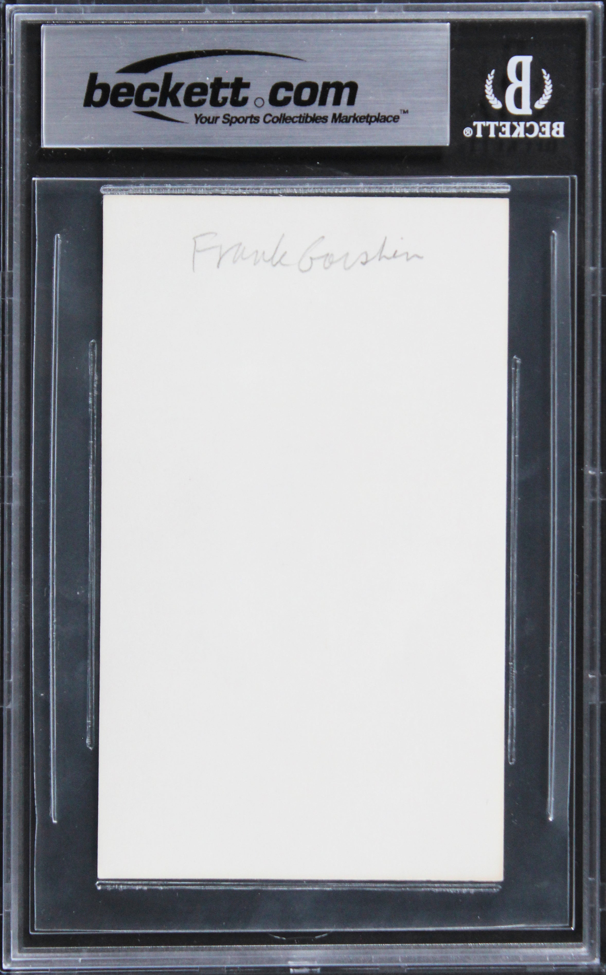 Frank Gorshin Batman "Hi!" Authentic Signed 3x5 Index Card BAS Slabbed