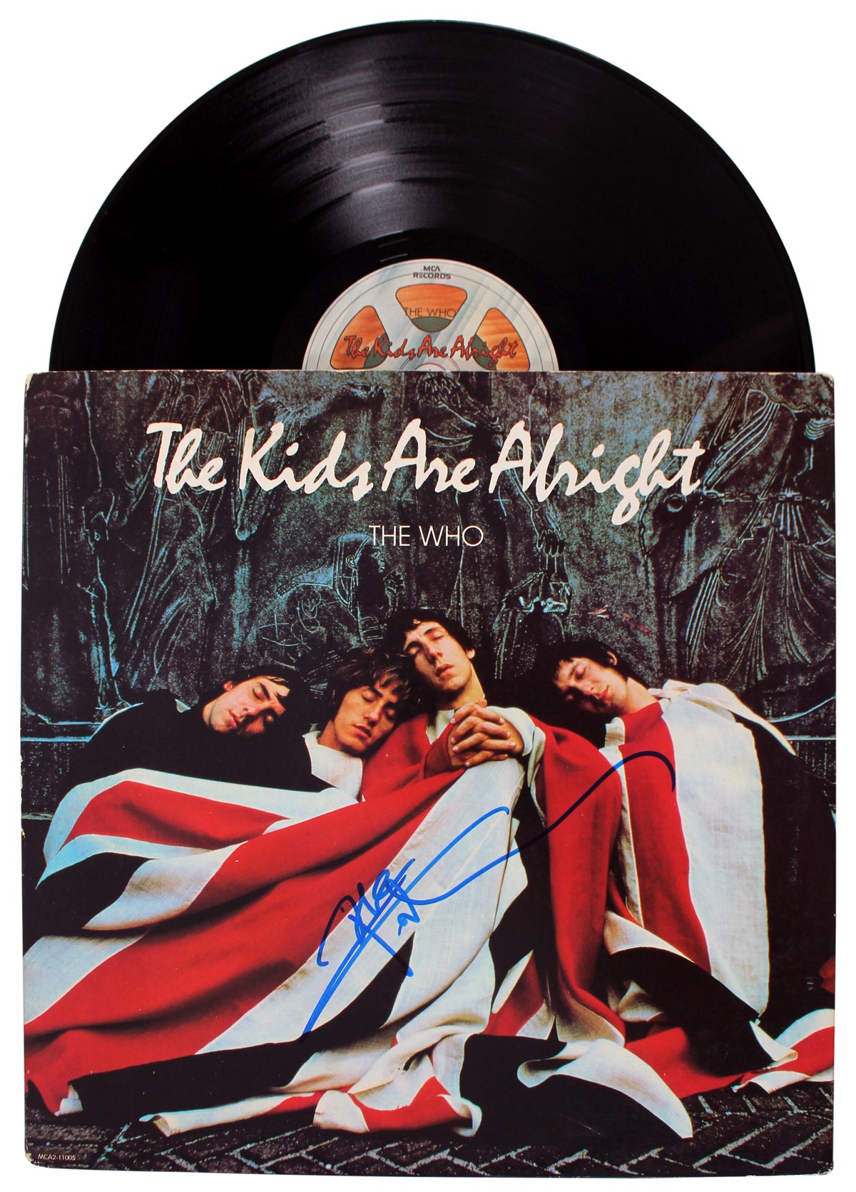 Pete Townshend The Who Signed The Kids Are Alright Album Cover W/ Vinyl BAS