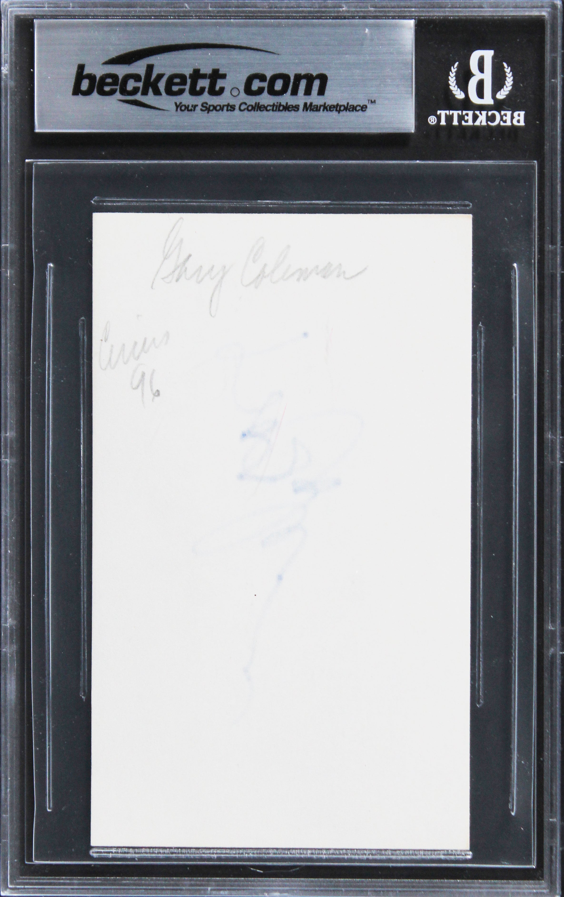 Gary Coleman Diff'rent Strokes Authentic Signed 3x5 Index Card BAS Slabbed 1