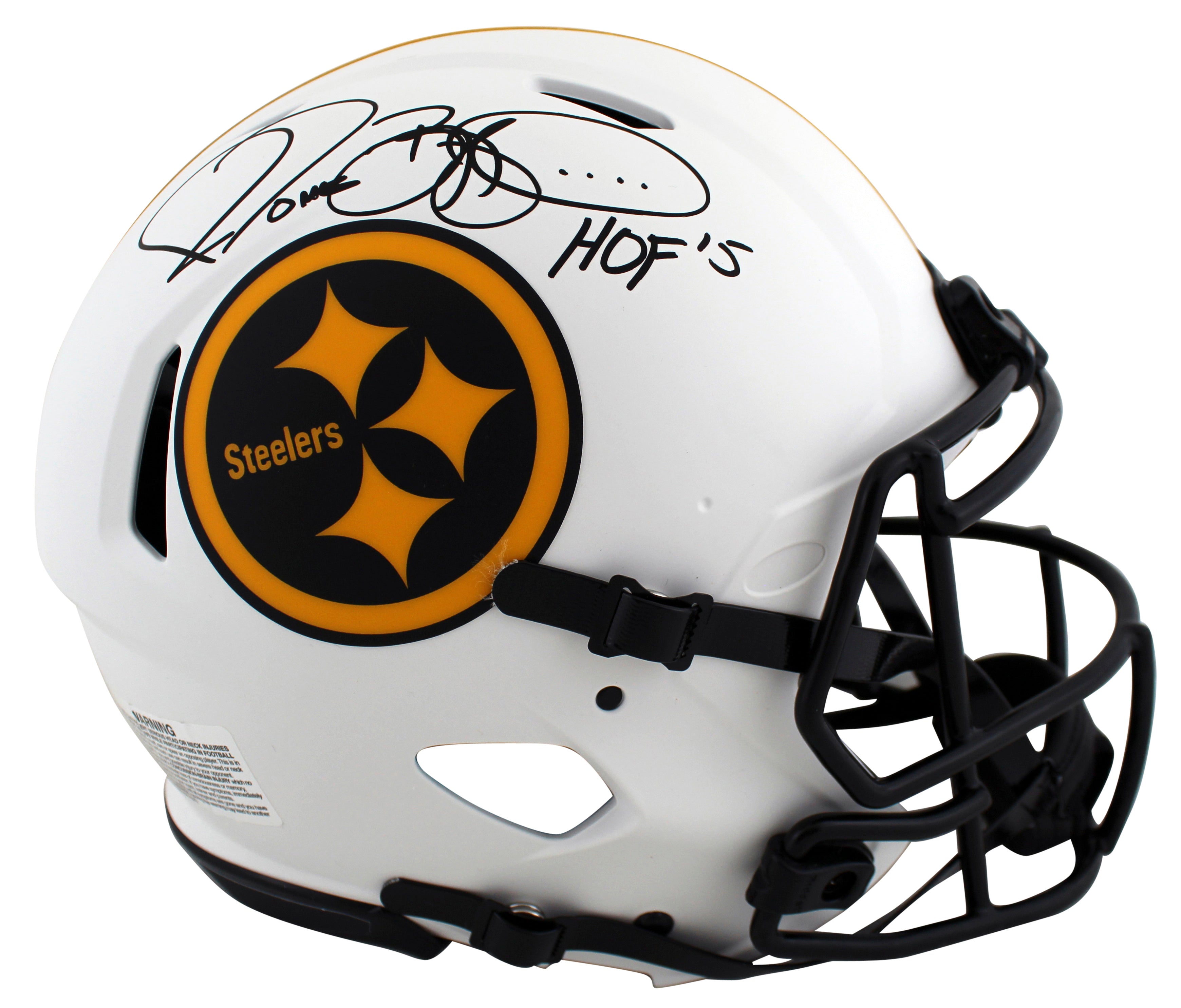 Steelers Jerome Bettis "HOF 15" Signed Lunar F/S Speed Proline Helmet BAS Wit