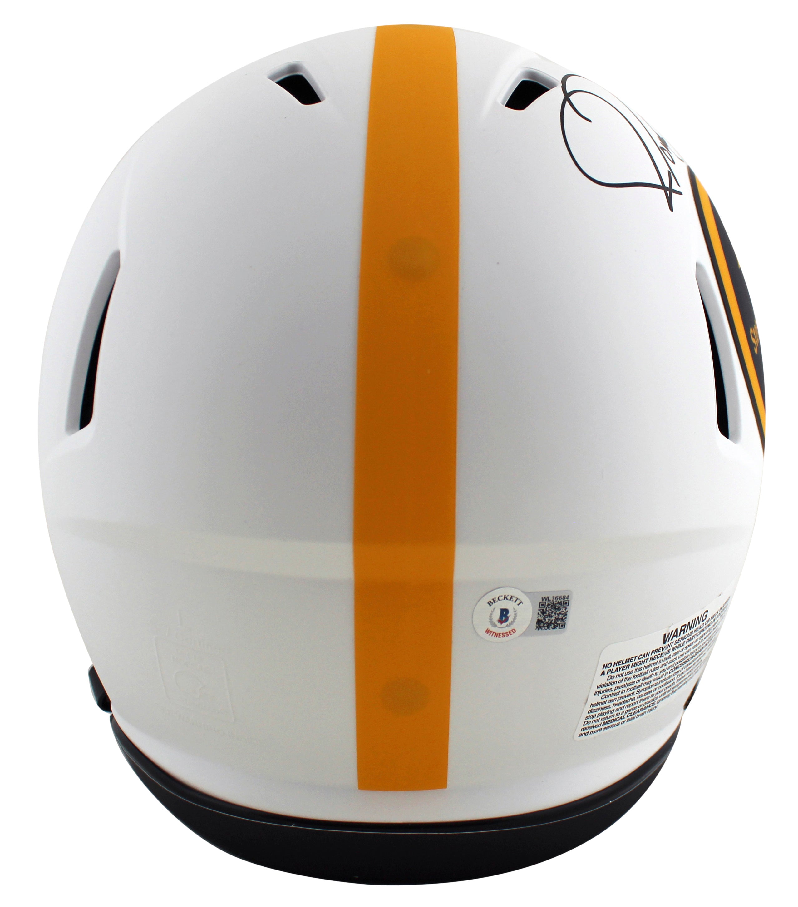 Steelers Jerome Bettis "HOF 15" Signed Lunar F/S Speed Proline Helmet BAS Wit