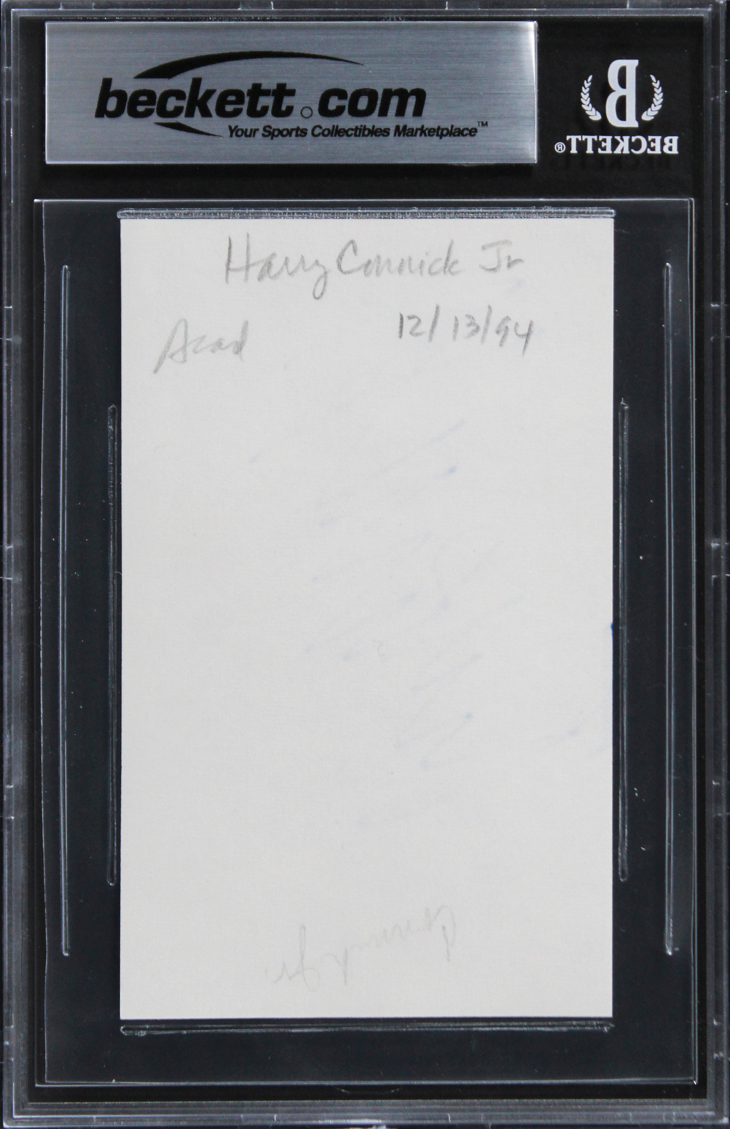 Harry Connick Jr. Hope Floats Authentic Signed 3x5 Index Card BAS Slabbed