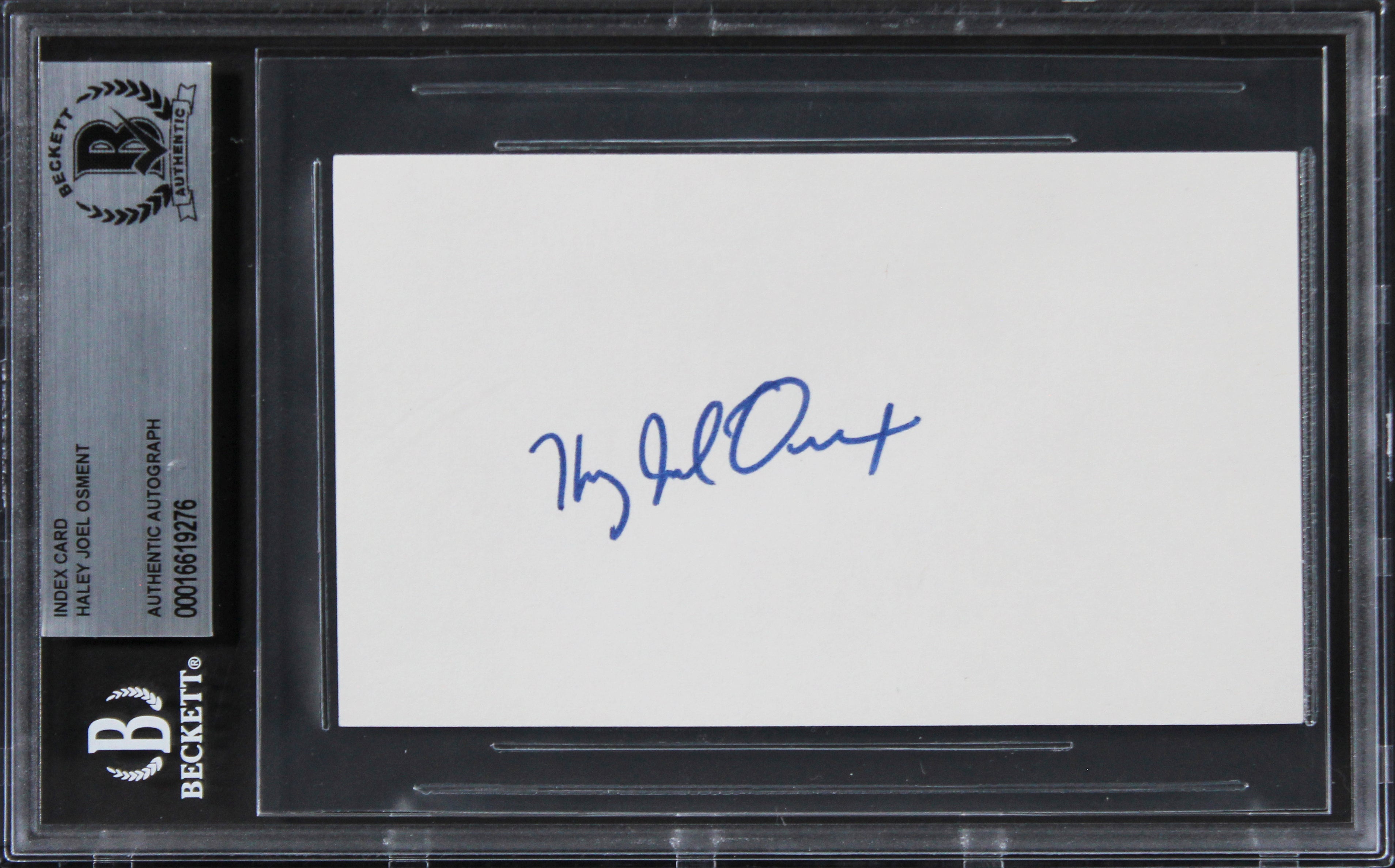 Haley Joel Osment The Sixth Sense Authentic Signed 3x5 Index Card BAS Slabbed