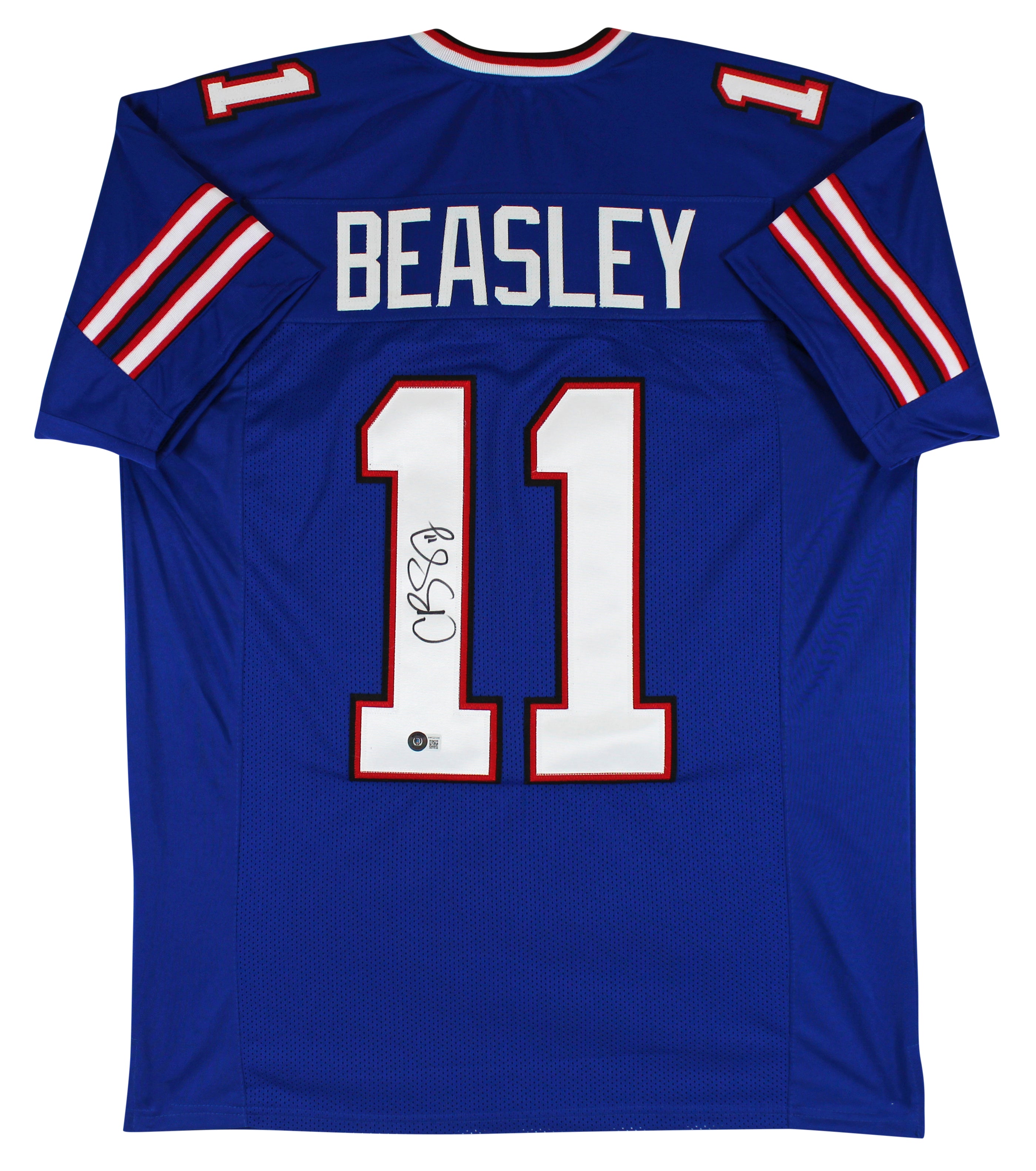 Cole Beasley Authentic Signed Blue Pro Style #11 Jersey Autographed BAS Witness