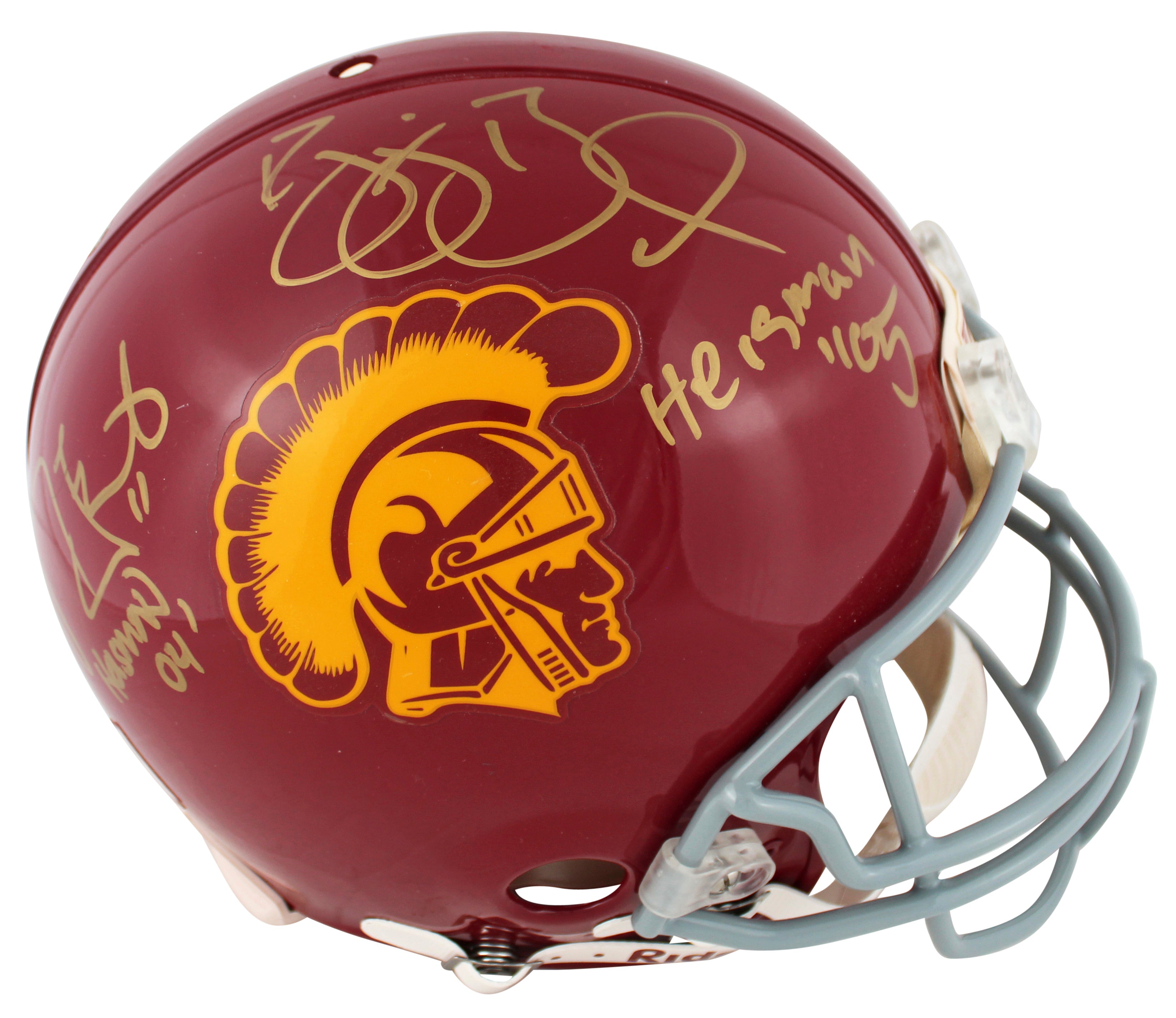 USC Reggie Bush & Matt Leinart Signed Full Size Proline Helmet BAS #BK02141