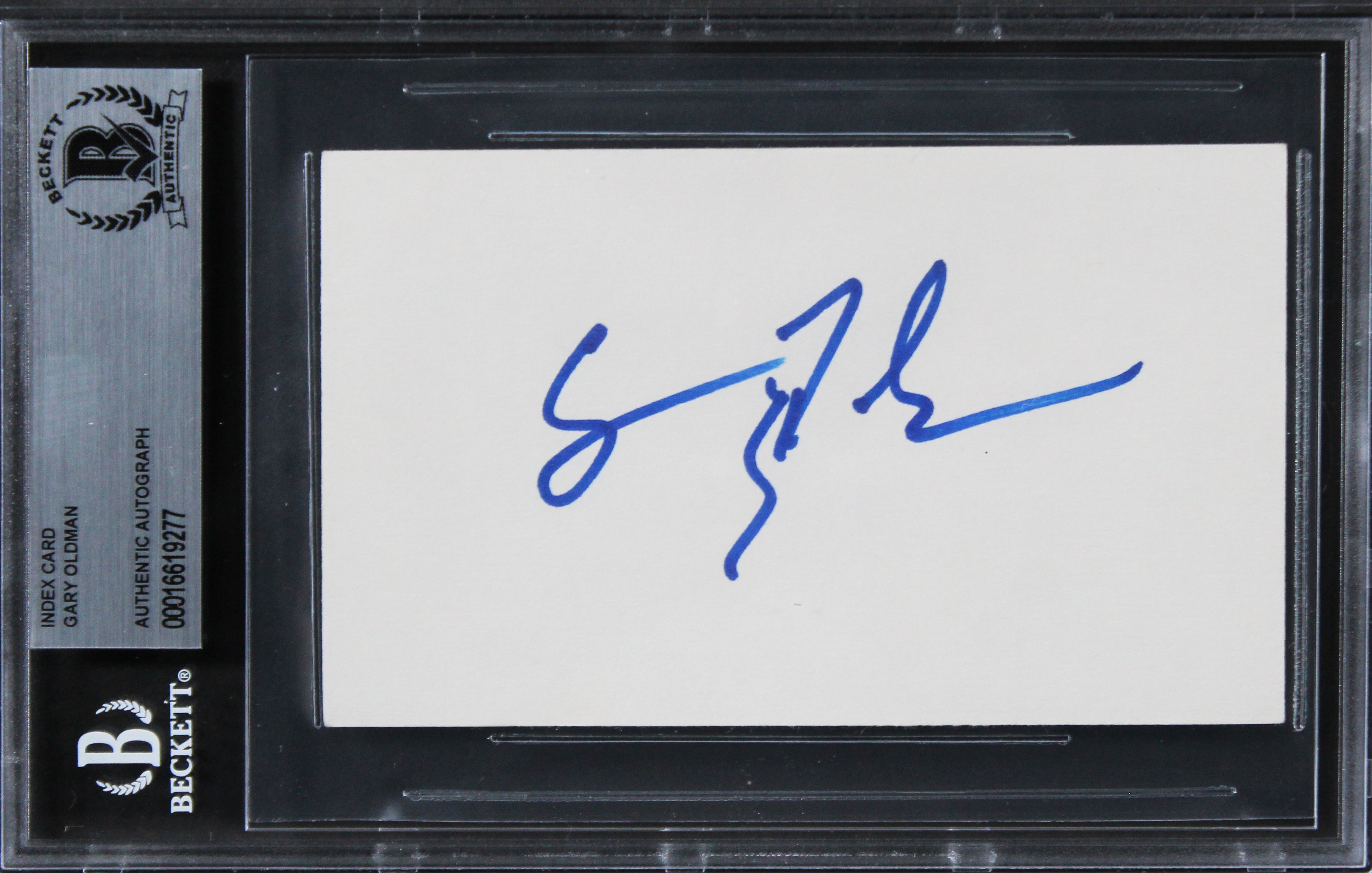 Gary Oldman Batman The Dark Knight Authentic Signed 3x5 Index Card BAS Slabbed
