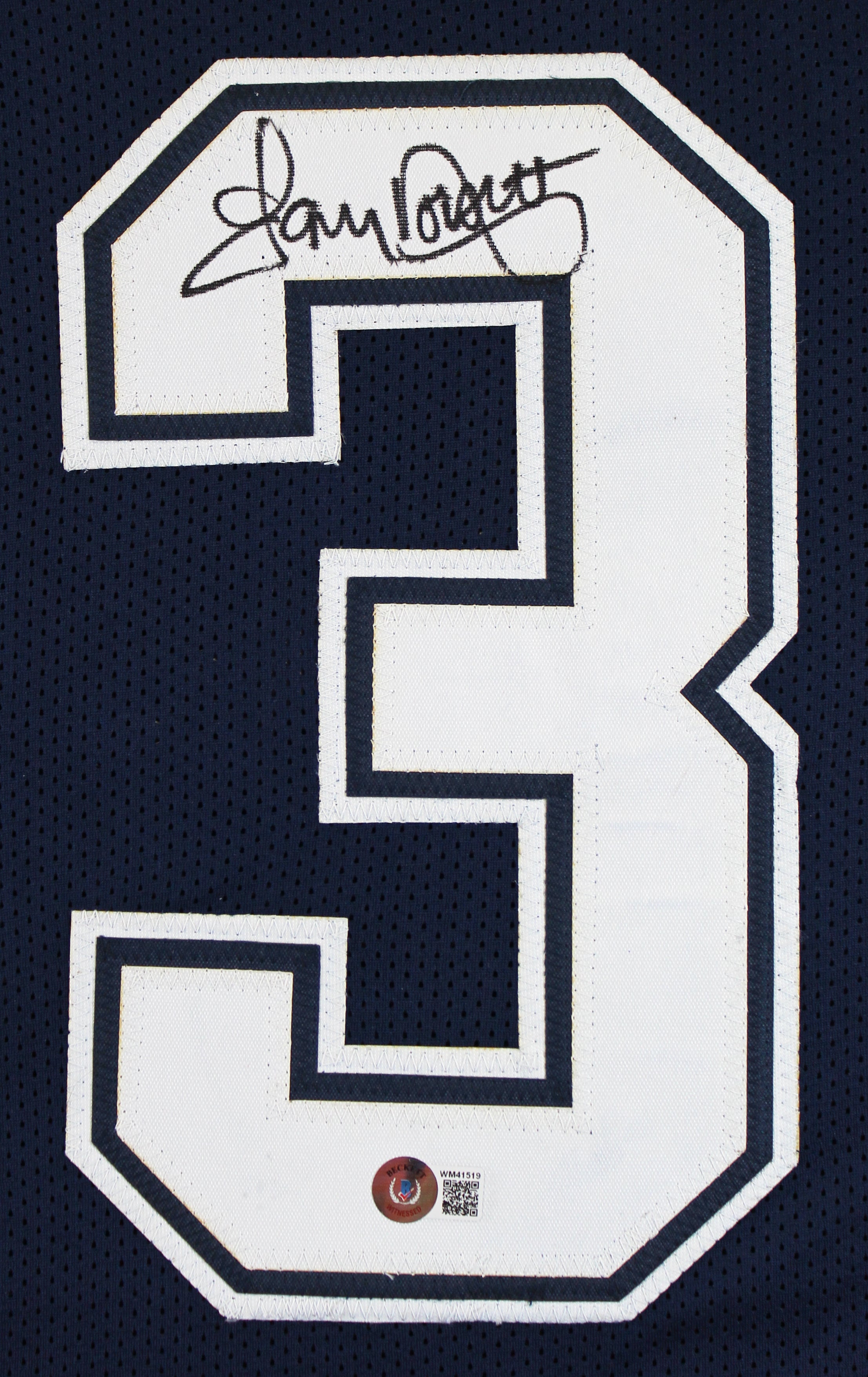 Tony Dorsett Authentic Signed Navy Blue Pro Style Jersey BAS Witnessed