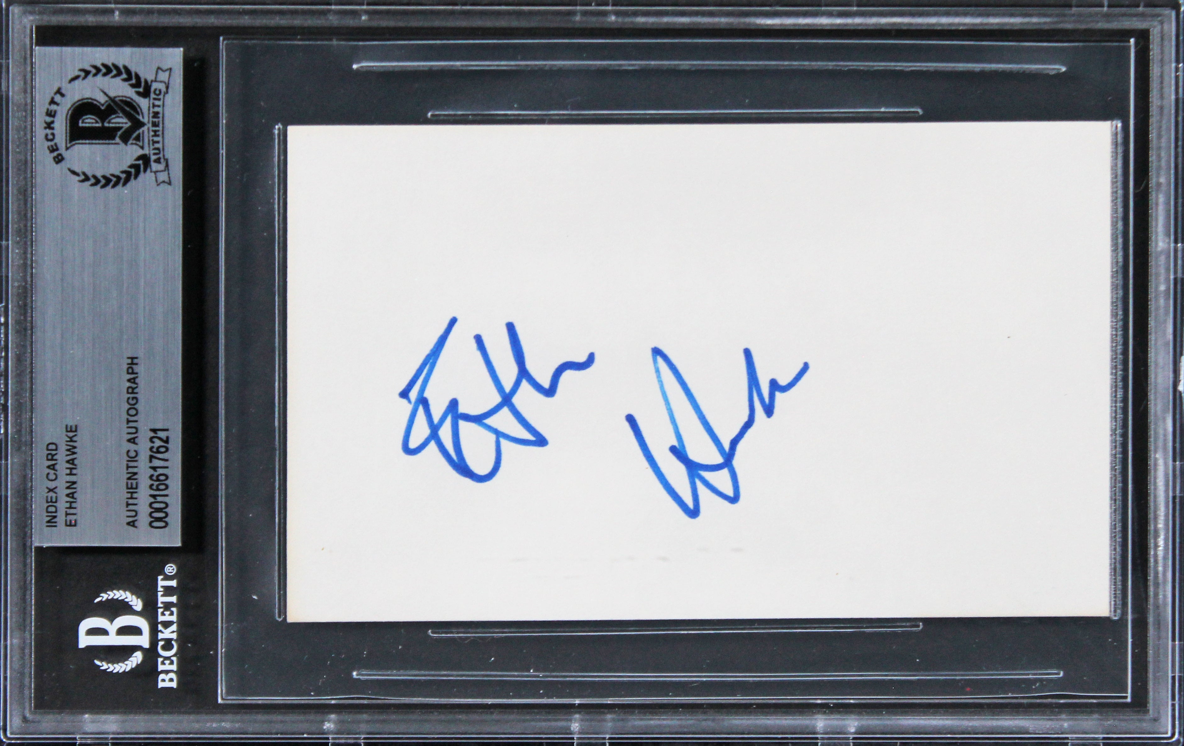 Ethan Hawke Training Day Authentic Signed 3x5 Index Card BAS Slabbed 1