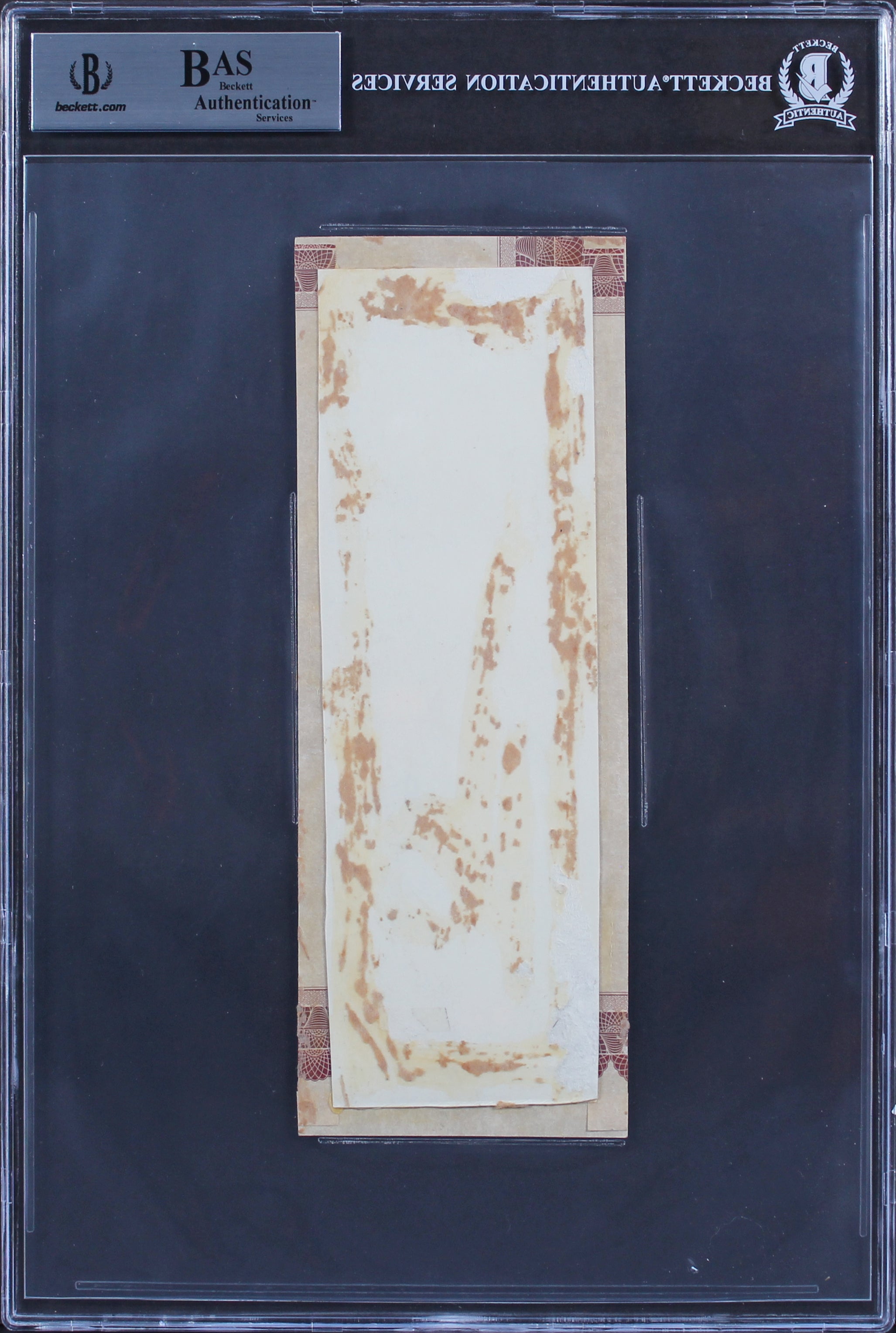 William Henry Harrison Authentic Signed 3.25x8.25 1827 Check BAS Slabbed