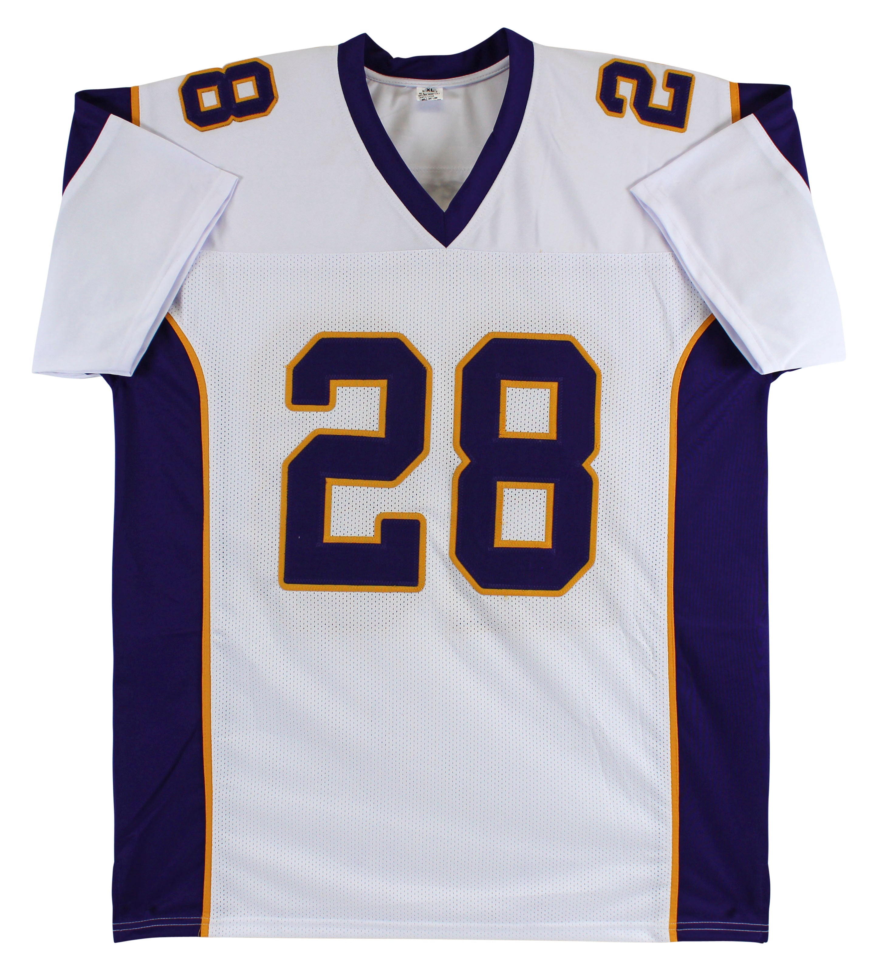 Adrian Peterson Authentic Signed White Pro Style Jersey Autographed BAS Witness