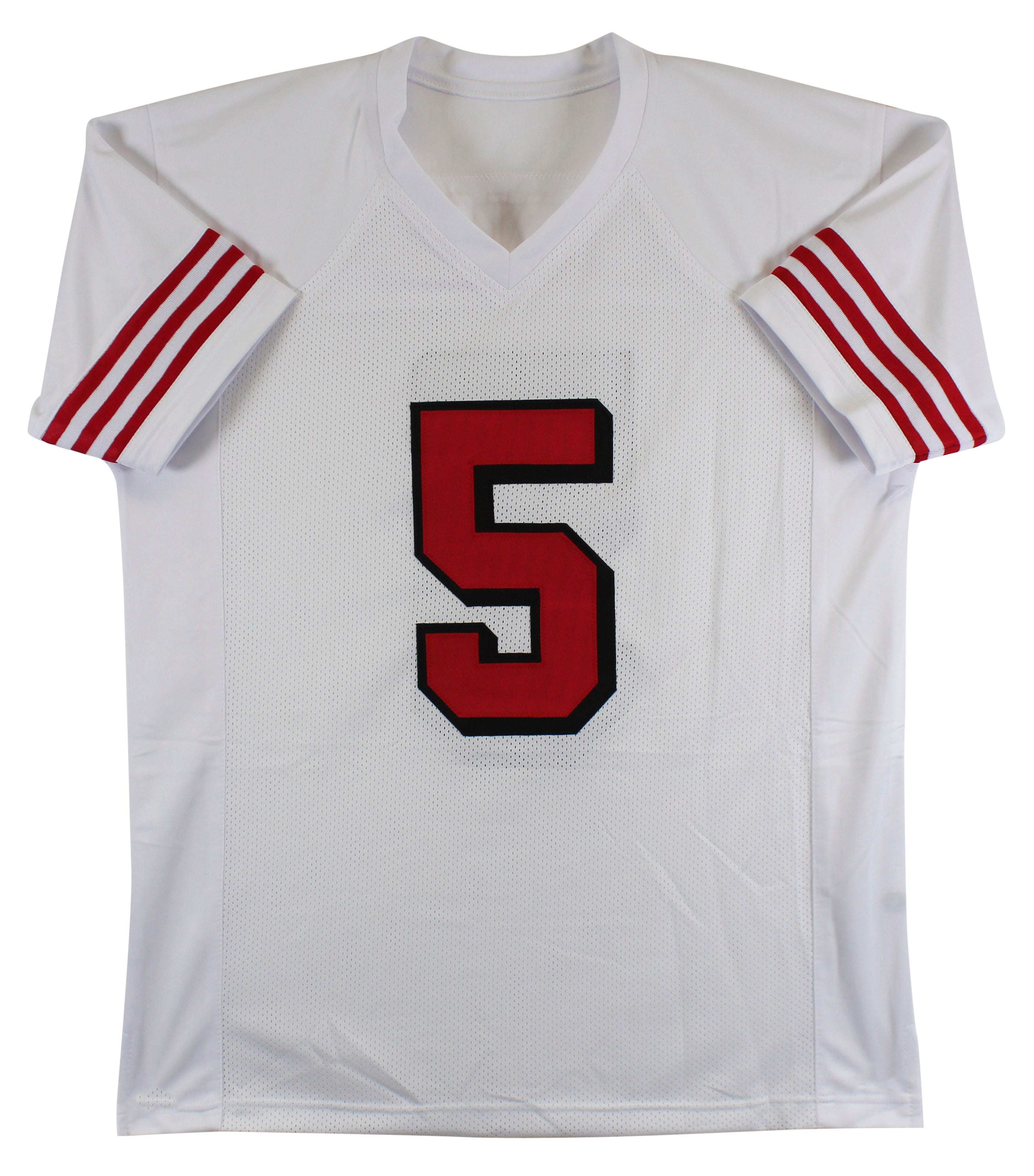 Trey Lance Authentic Signed White Dropshadow Pro Style Jersey BAS Witnessed