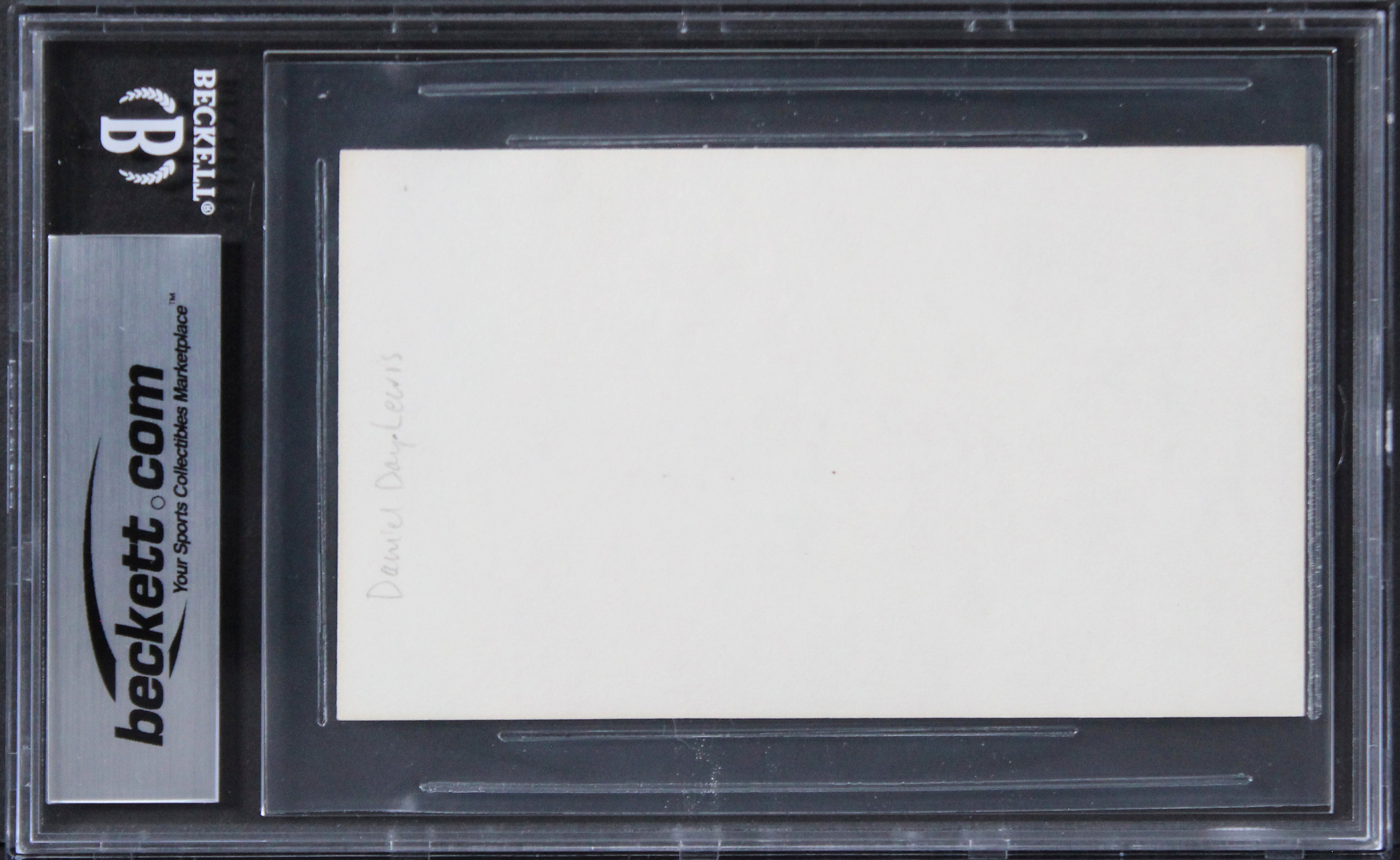 Daniel Day-Lewis Lincoln Authentic Signed 3x5 Index Card Autographed BAS Slabbed