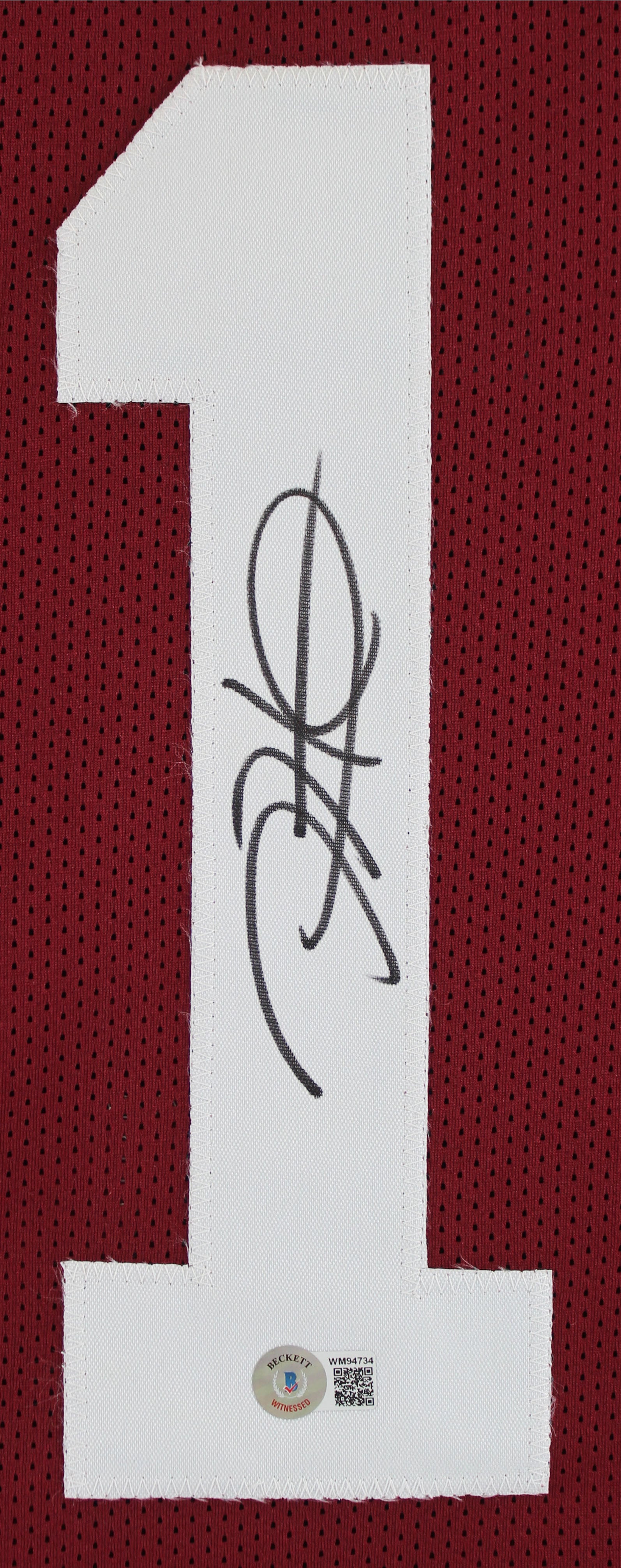 Oklahoma Jalen Hurts Authentic Signed Maroon Pro Style Jersey BAS Witnessed