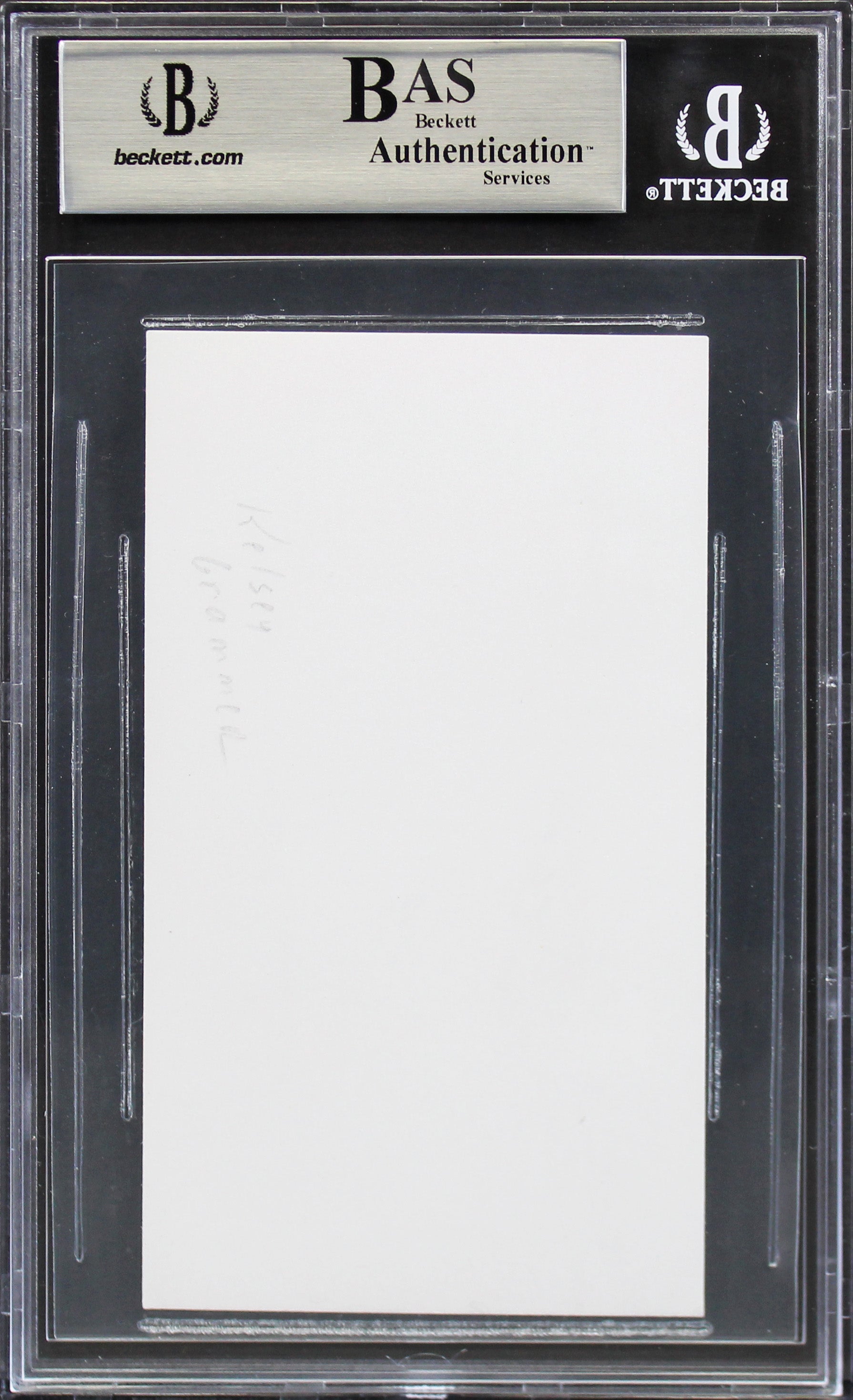 Kelsey Grammer Frasier Authentic Signed 3x5 Cut Signature BAS Slabbed