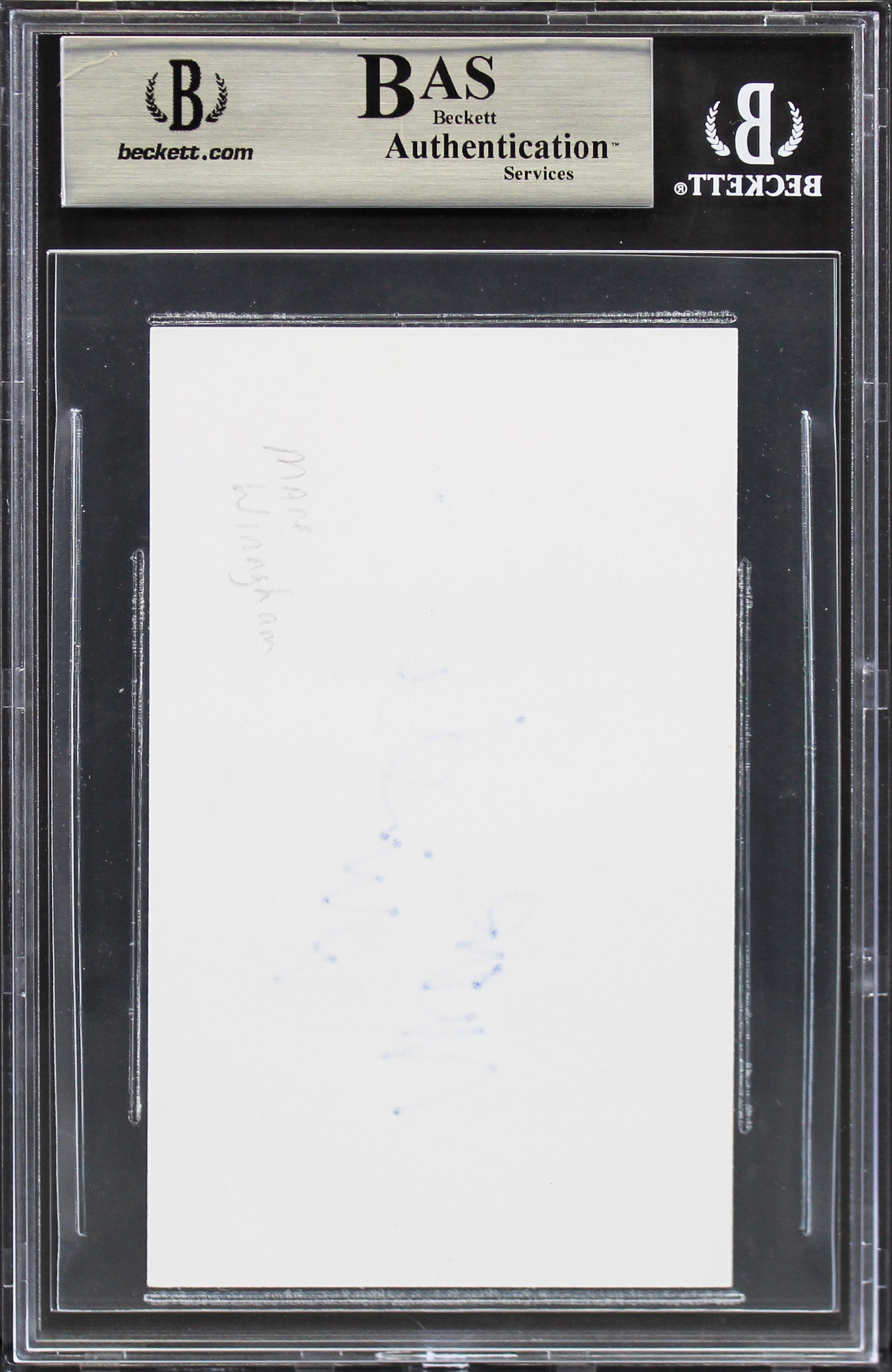 Mare Winningham Georgia Authentic Signed 3x5 Cut Signature BAS Slabbed