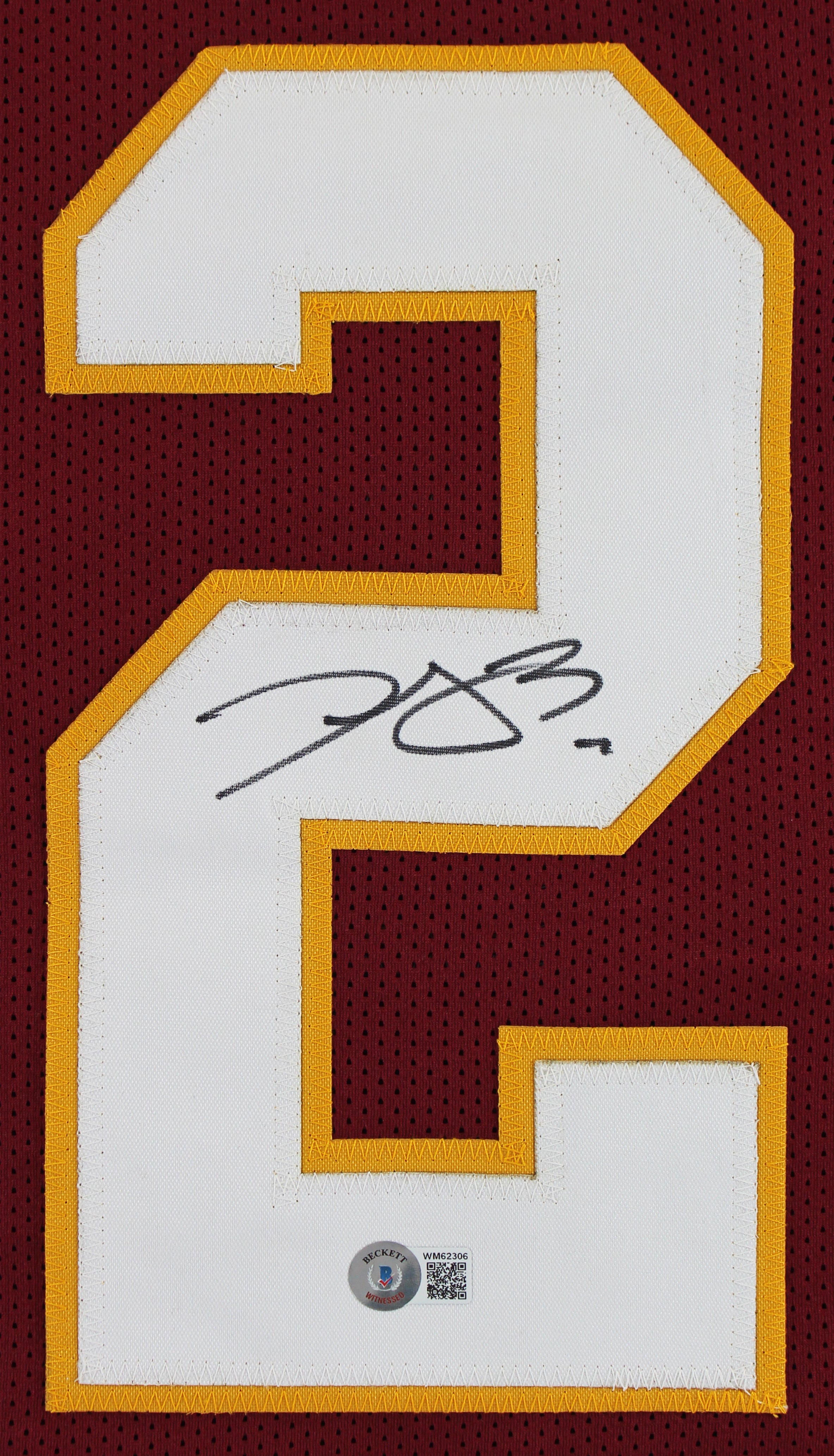 Dyami Brown Authentic Signed Maroon Pro Style Jersey Autographed BAS Witnessed