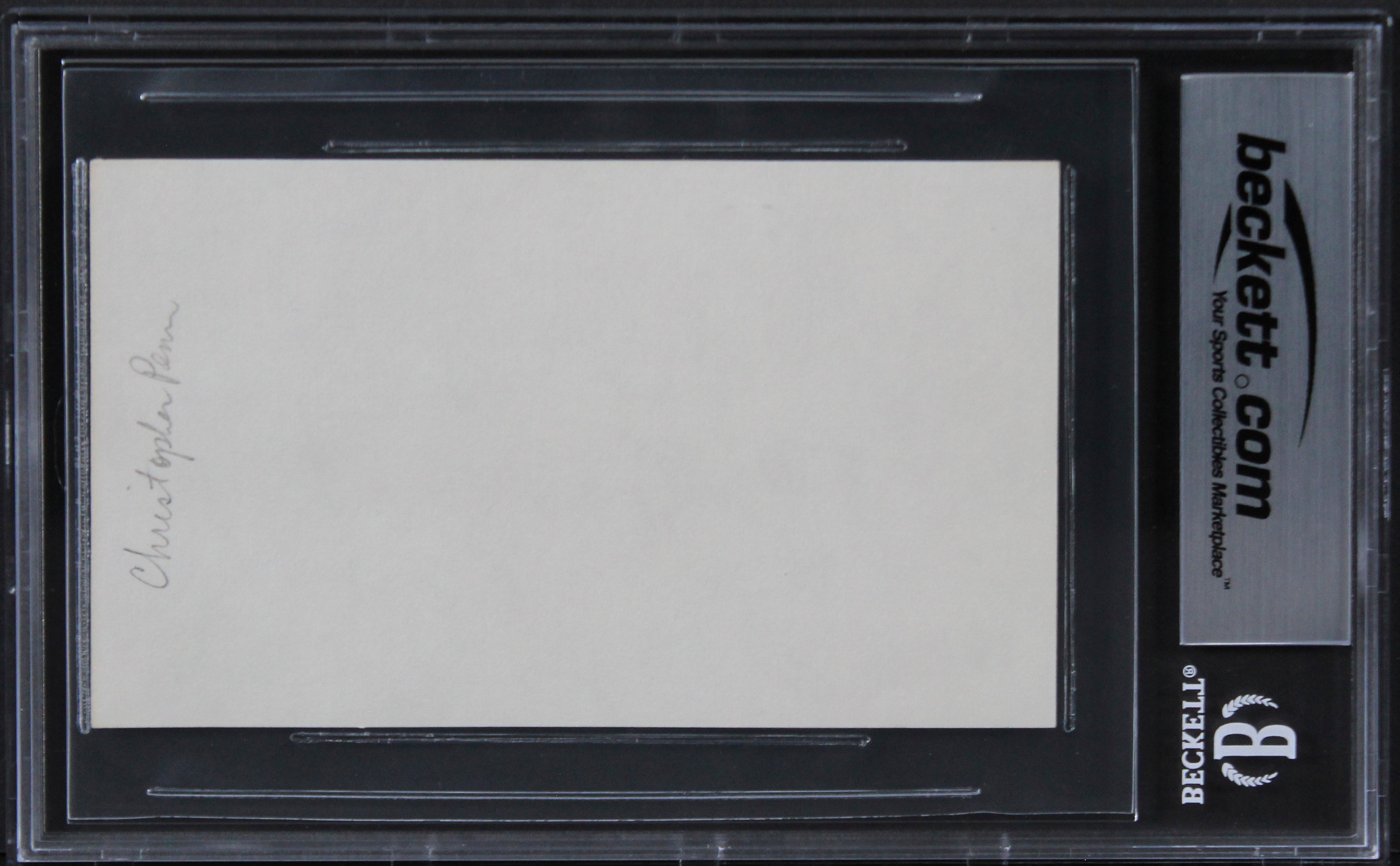 Chris Penn Reservoir Dogs Authentic Signed 3x5 Index Card BAS Slabbed