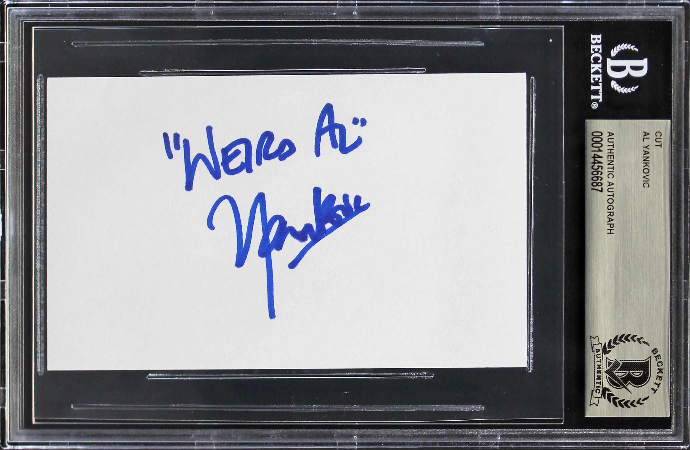 Weird Al Yankovic Authentic Signed 3x5 Cut Signature BAS Slabbed
