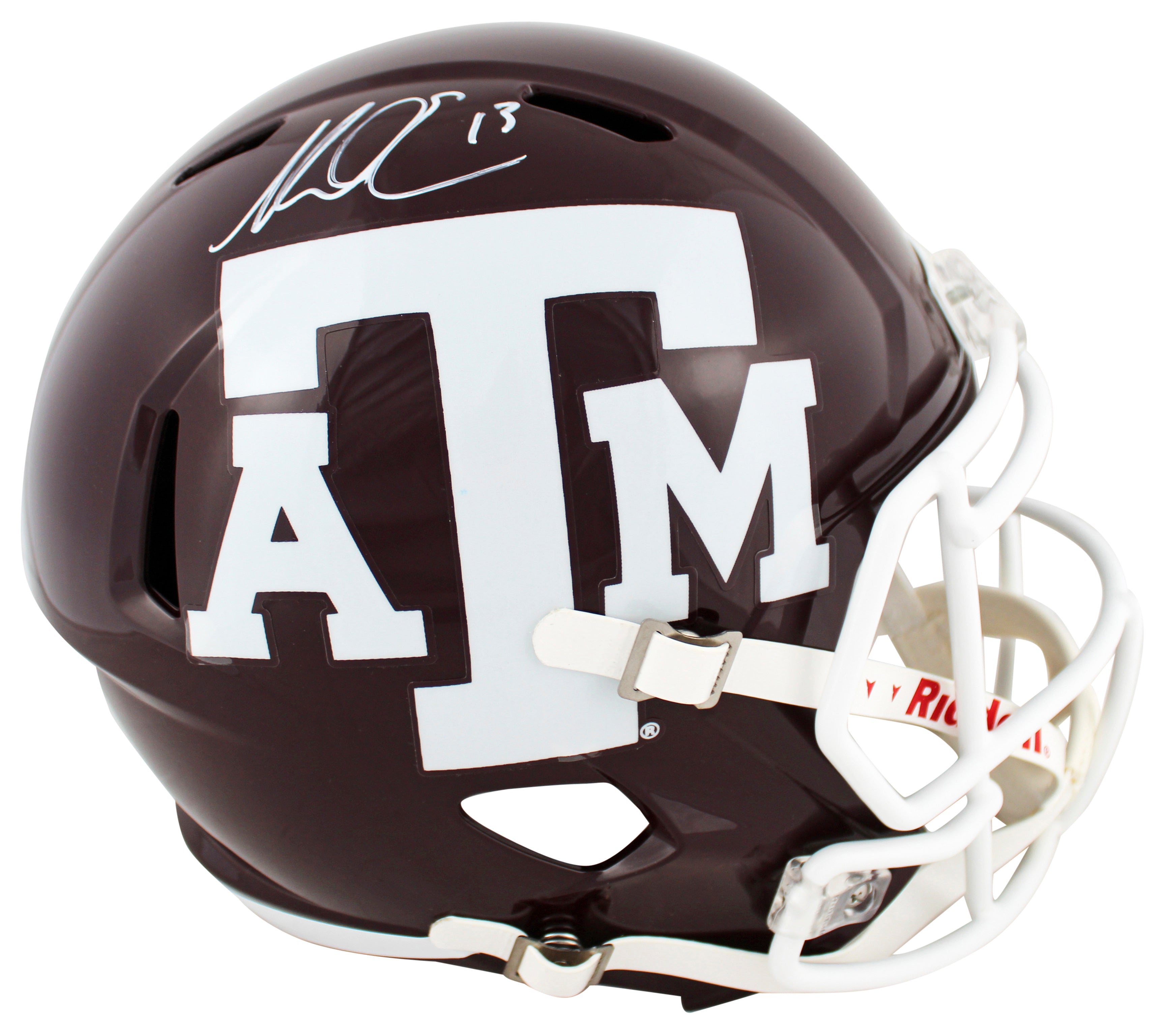 Texas A&M Mike Evans Authentic Signed Full Size Speed Rep Helmet BAS Witnessed