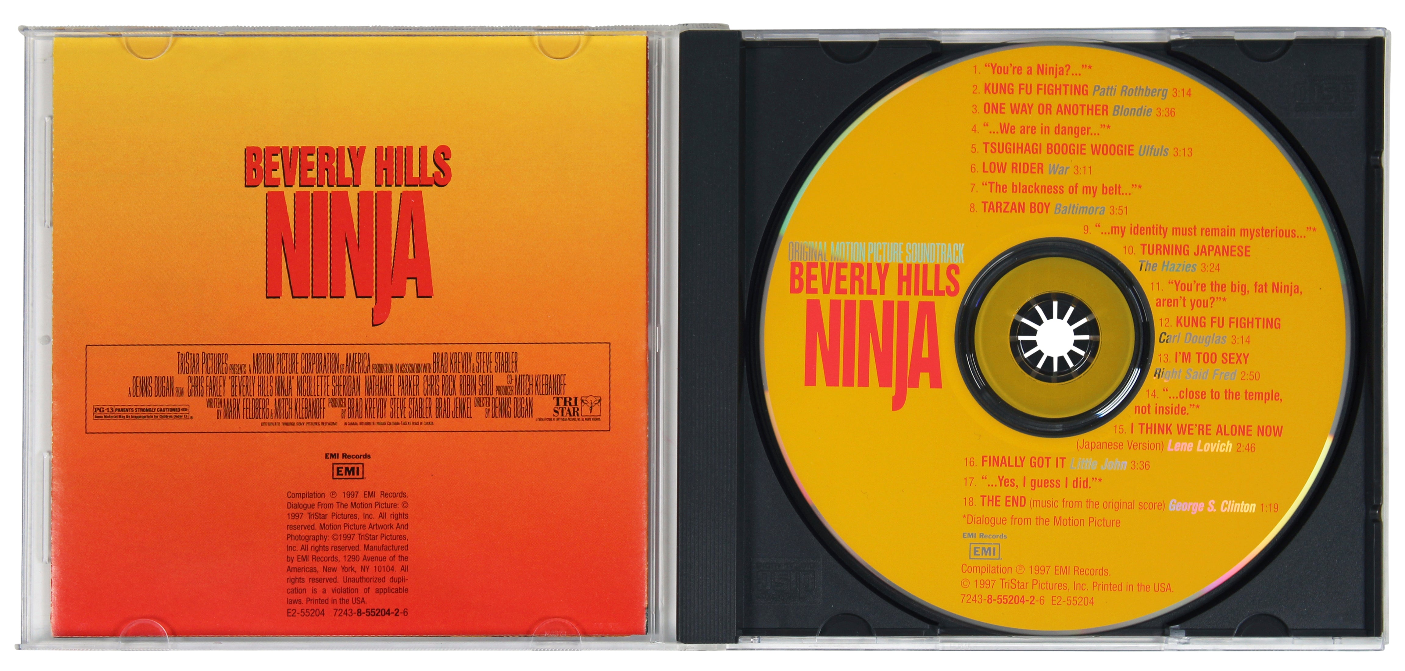 Chris Farley Authentic Signed Beverly Hills Ninja Cd Insert W/ Disk JSA #YY12929