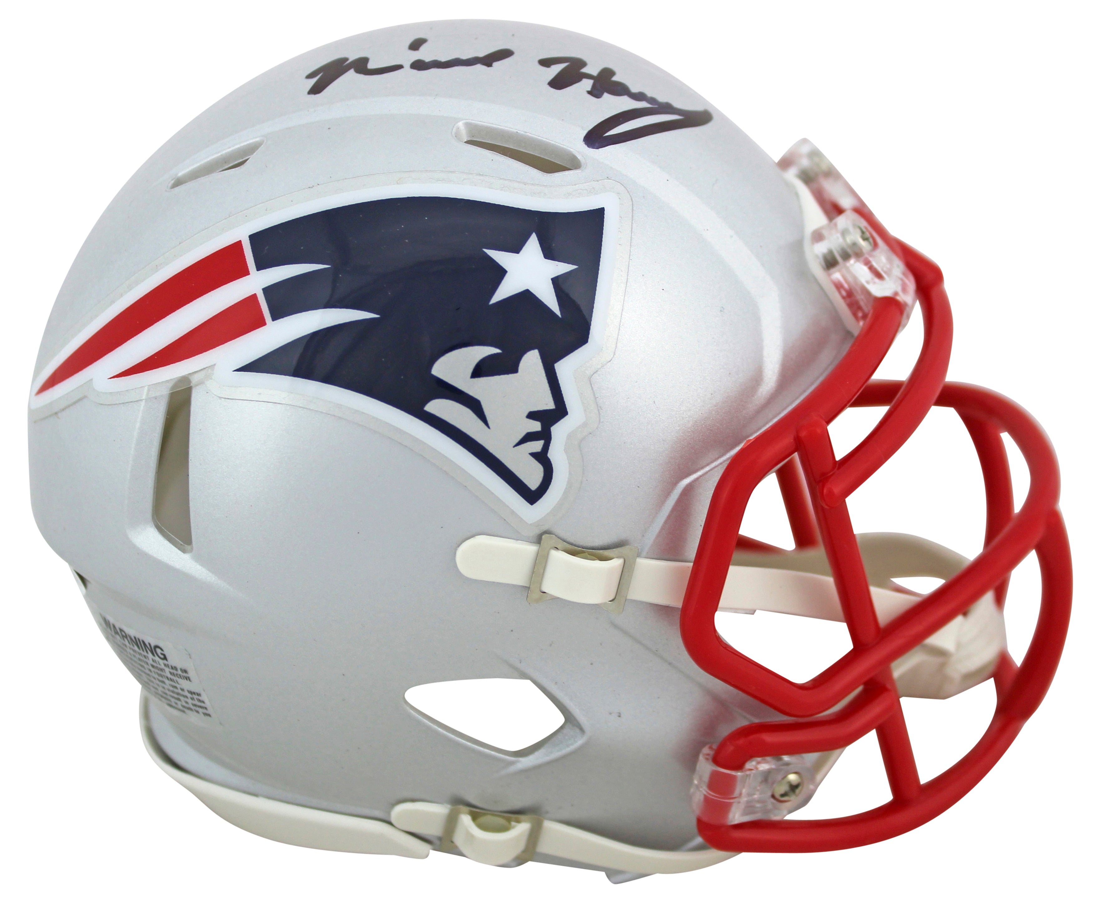 Patriots N'Keal Harry Authentic Signed Speed Mini Helmet BAS Witnessed