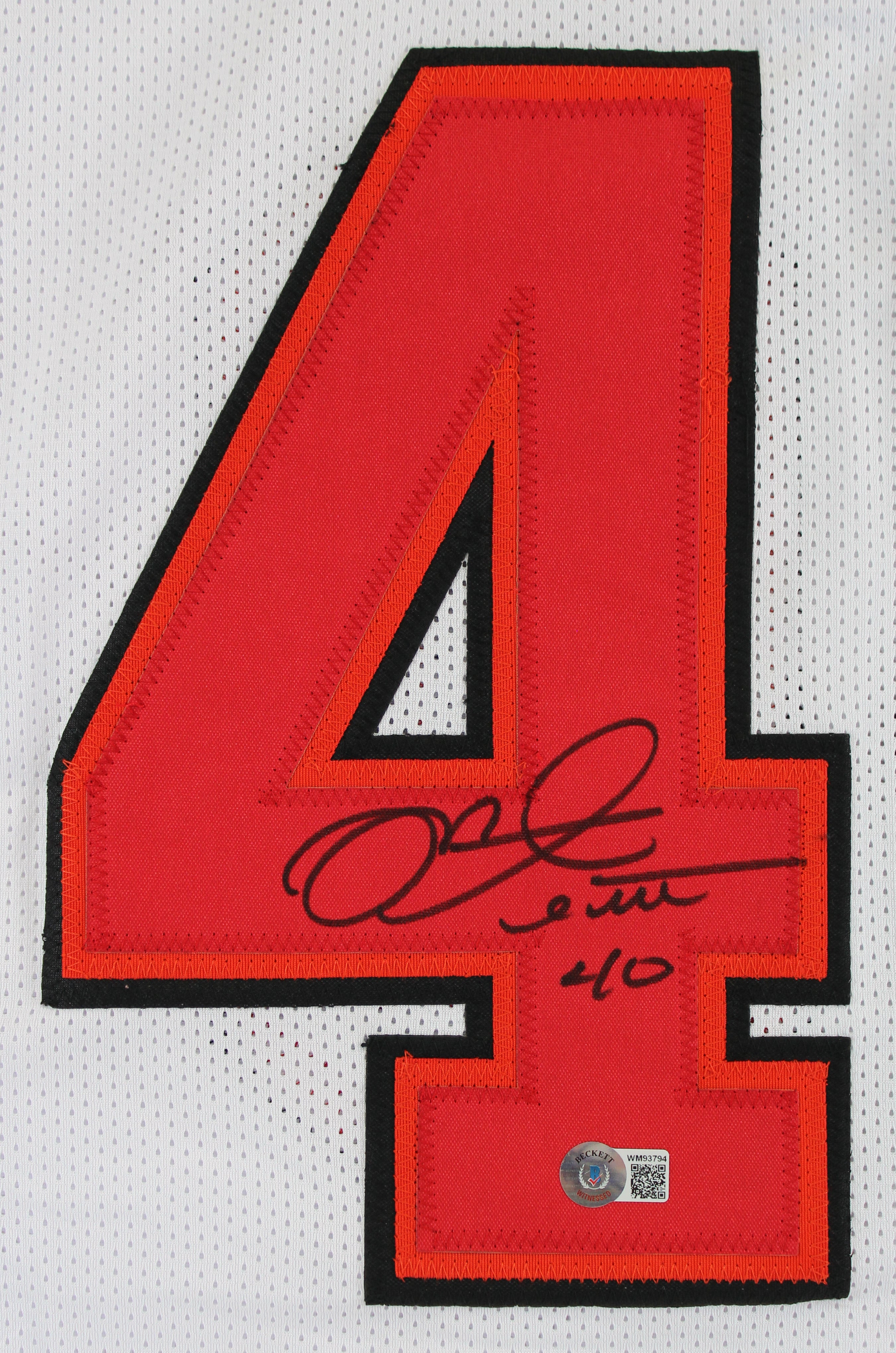 Mike Alstott Authentic Signed White Pro Style Jersey Autographed BAS Witnessed