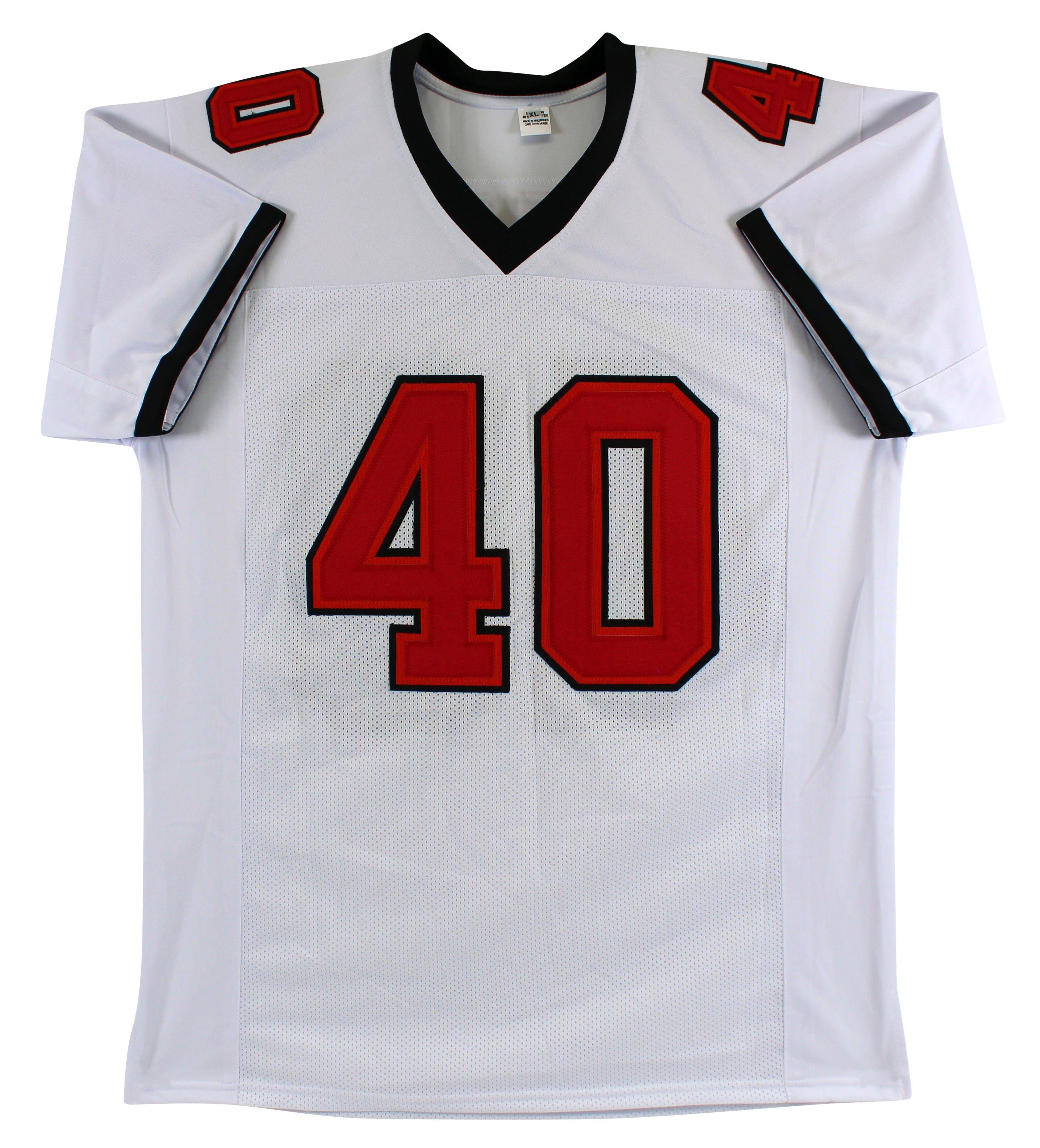 Mike Alstott Authentic Signed White Pro Style Jersey Autographed BAS Witnessed