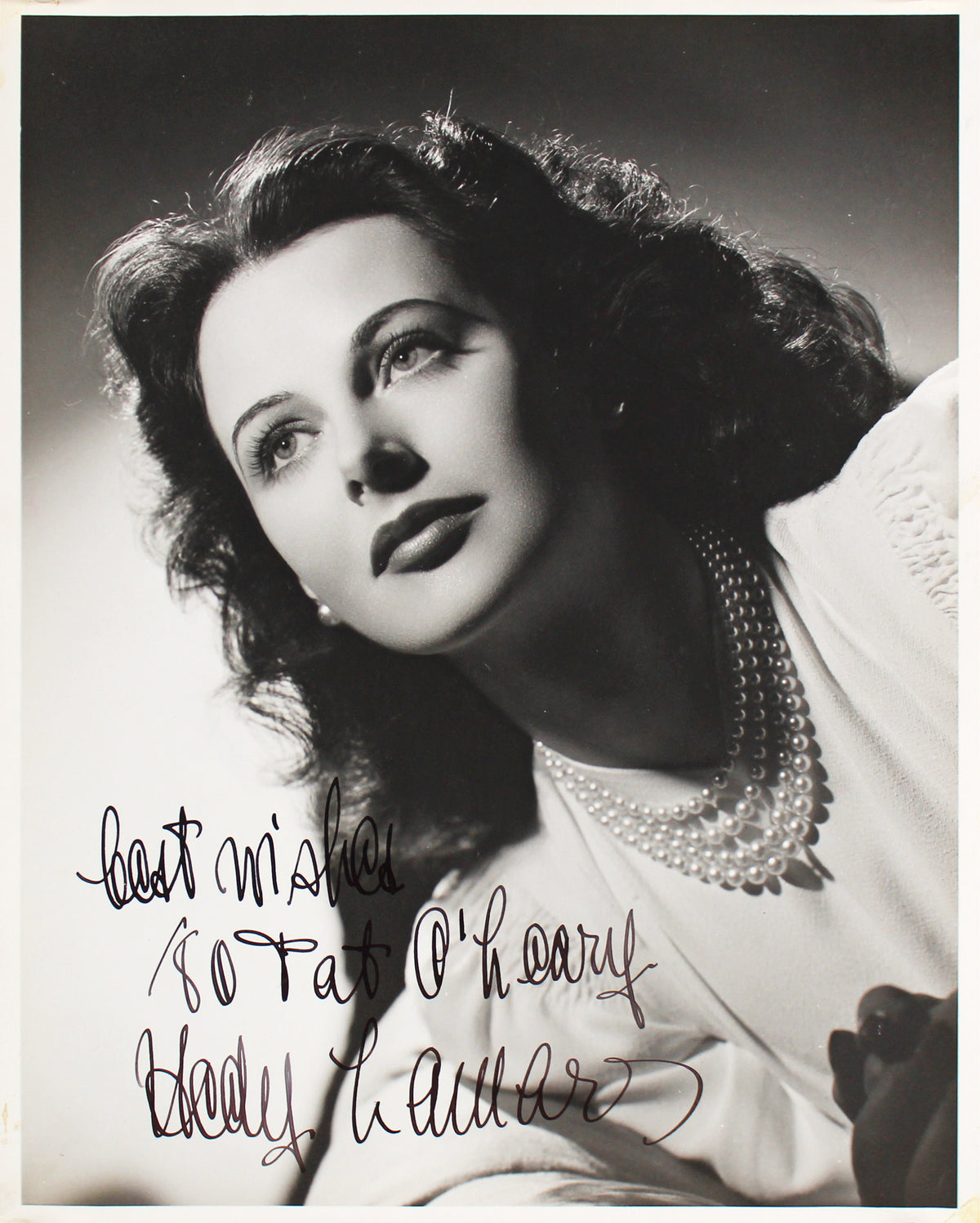 Hedy Lamarr Ecstasy "Best Wishes" Authentic Signed 8x10 B&W Photo BAS #AB14611