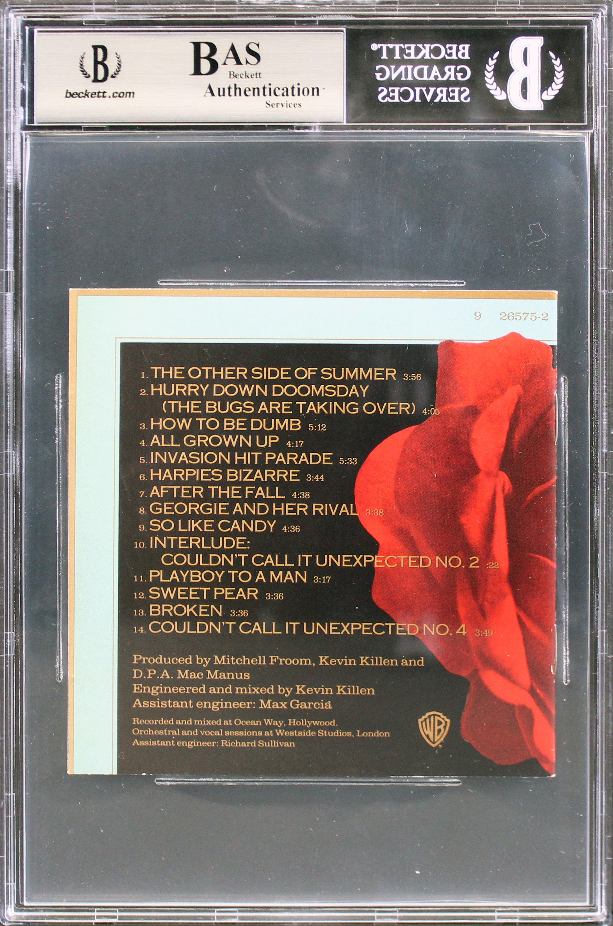 Elvis Costello Authentic Signed Mighty Like A Rose Cd Cover BAS Slabbed