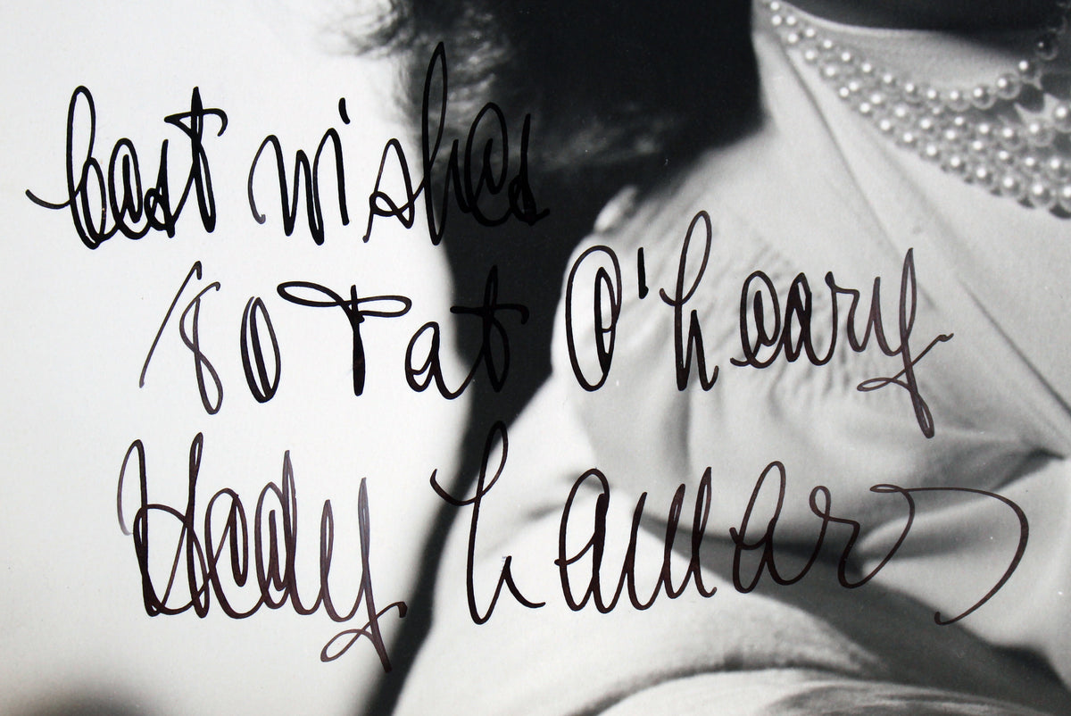 Hedy Lamarr Ecstasy "Best Wishes" Authentic Signed 8x10 B&W Photo BAS #AB14611