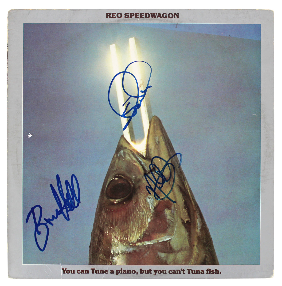 REO Speedwagon Cronin, Doughty & Hall Signed Album Cover W/ Vinyl BAS #AA02438