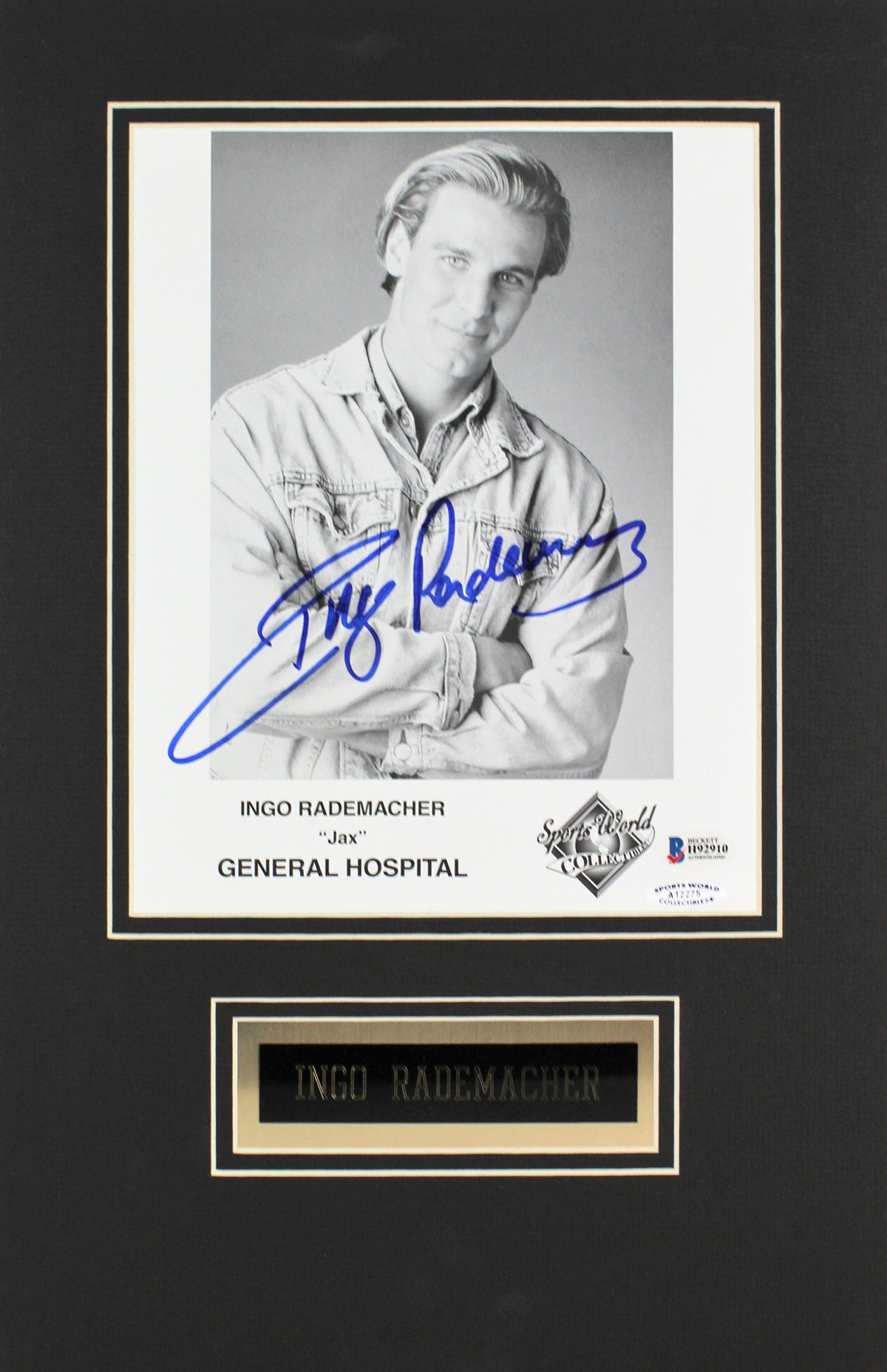 Ingo Rademacher General Hospital Authentic Signed 8x10 Matted Photo BAS #H92910