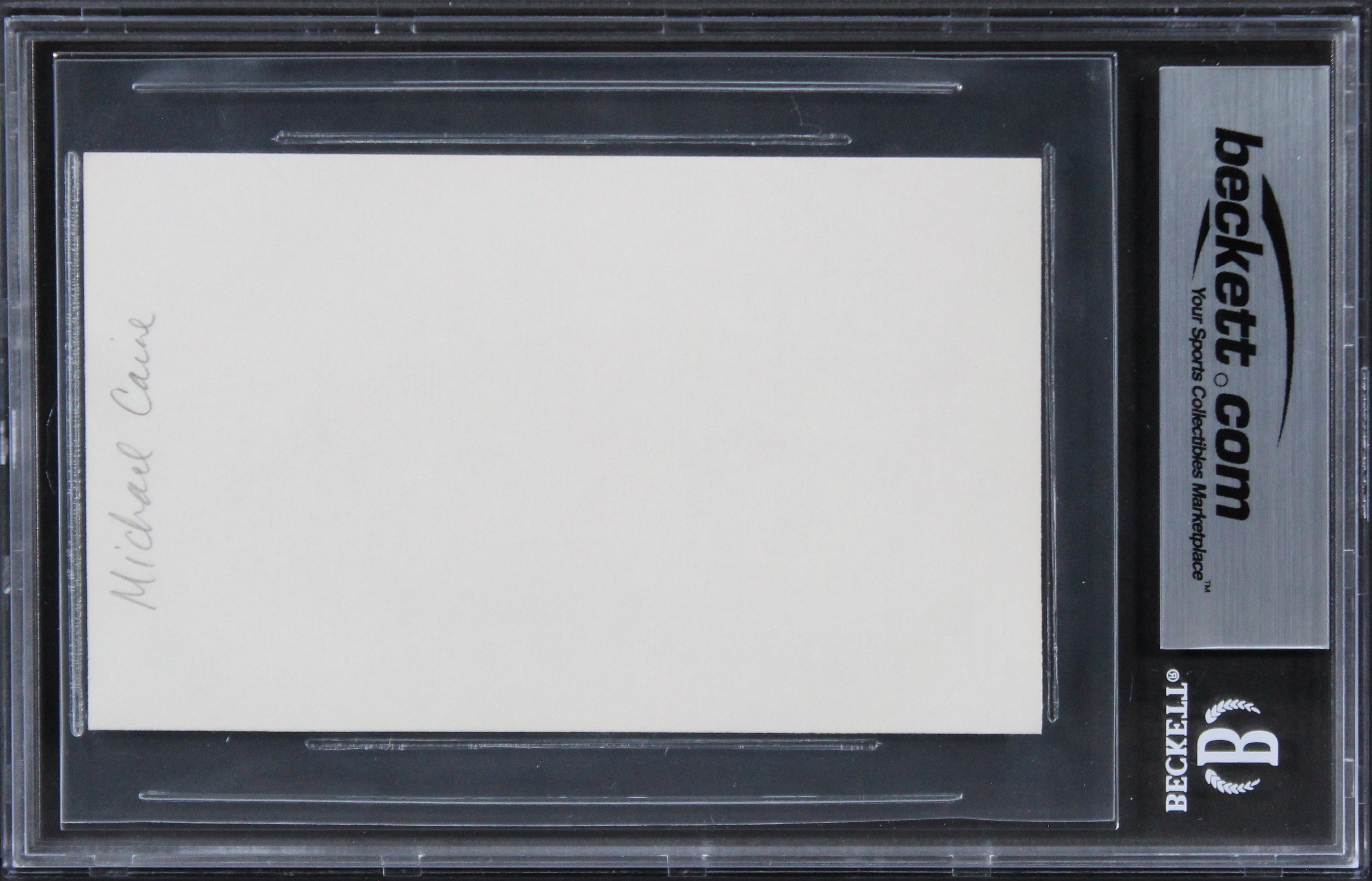 Michael Caine Batman The Dark Knight Authentic Signed 3x5 Index Card BAS Slabbed