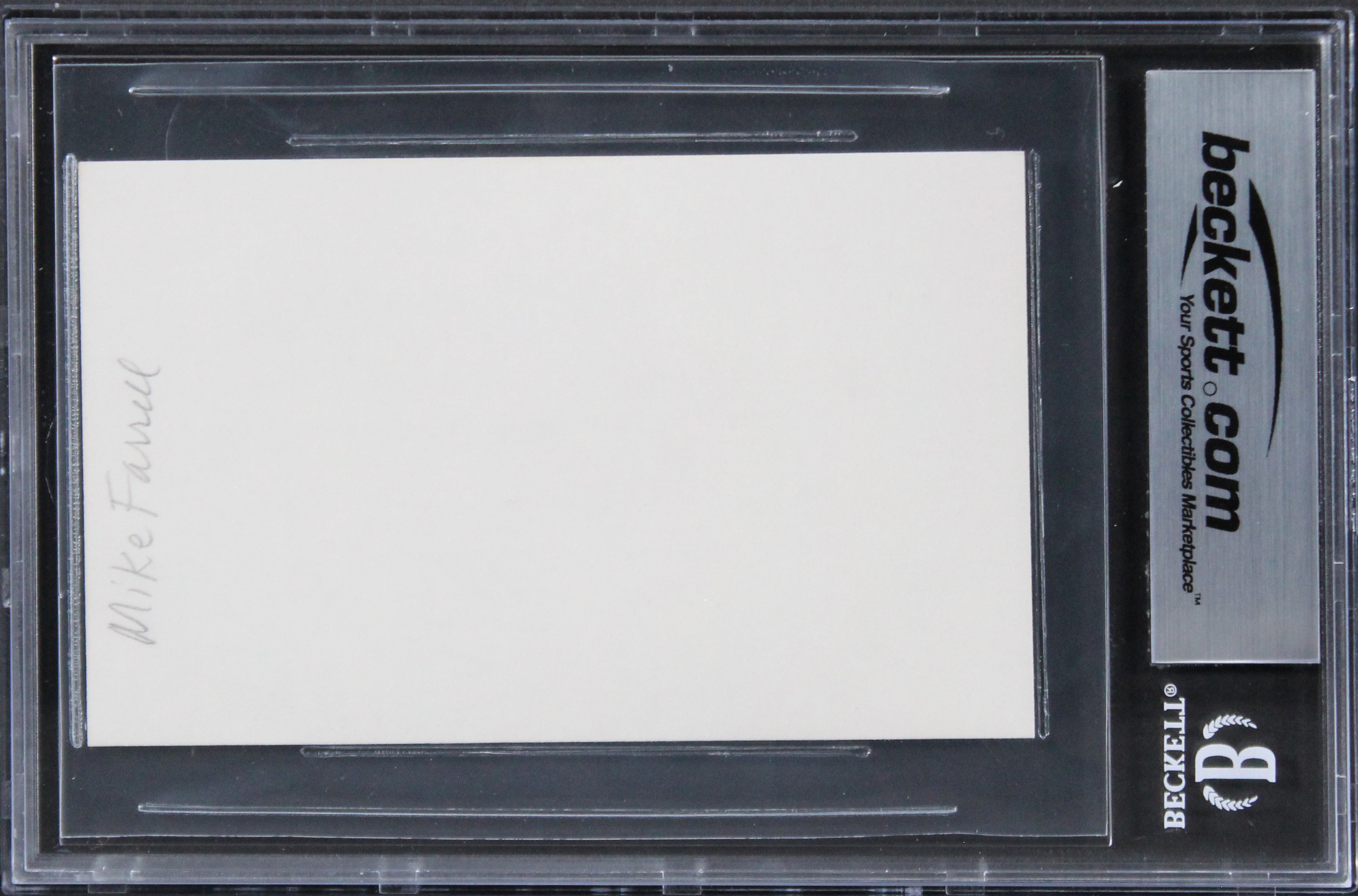 Mike Farrell MASH "Peace" Authentic Signed 3x5 Index Card BAS Slabbed