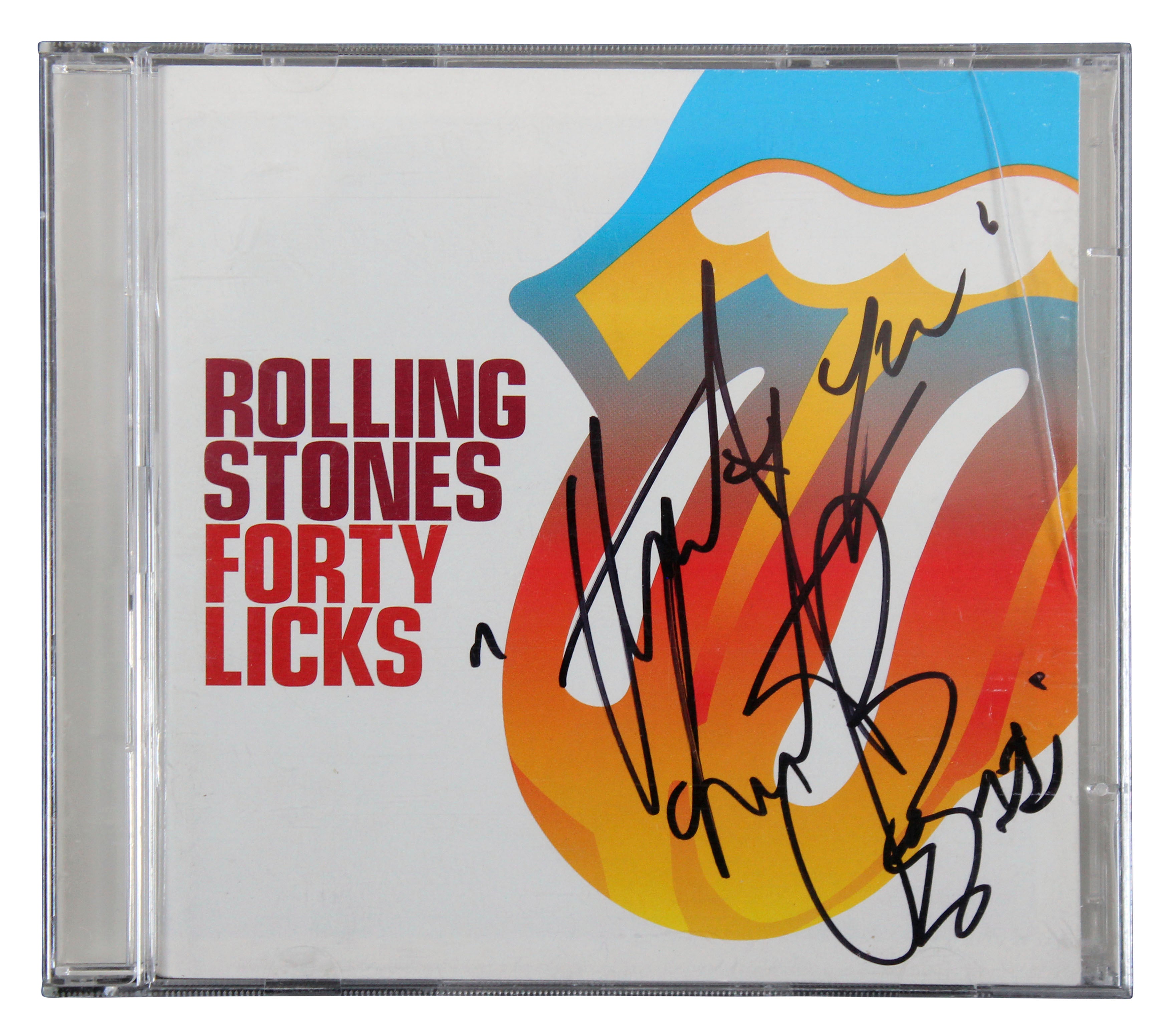 Charlie Watts Rolling Stones Authentic Signed Forty Licks Cd Cover BAS #AA00660