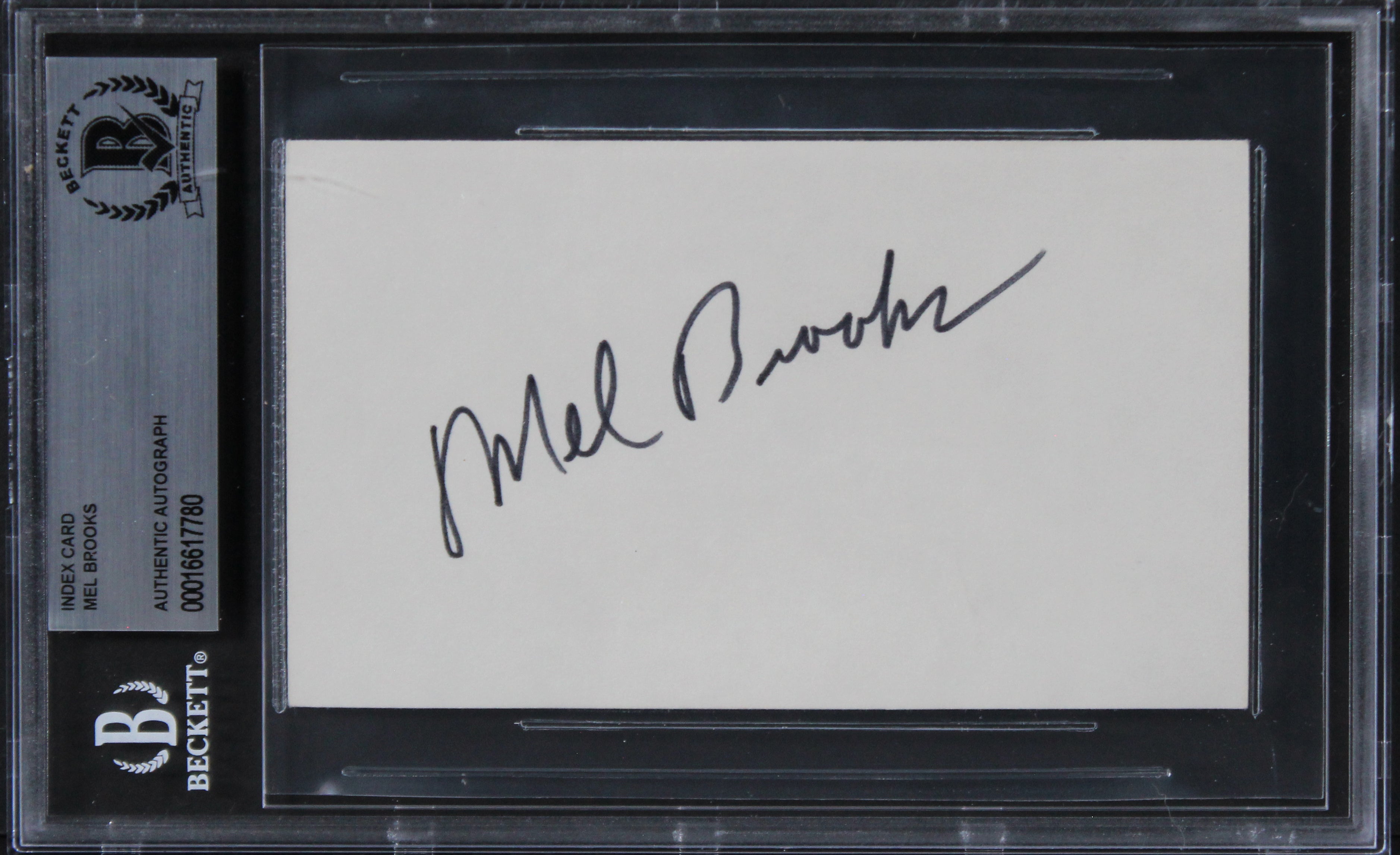 Milton Berle The Milton Berle Show Authentic Signed 3x5 Index Card BAS Slabbed 2