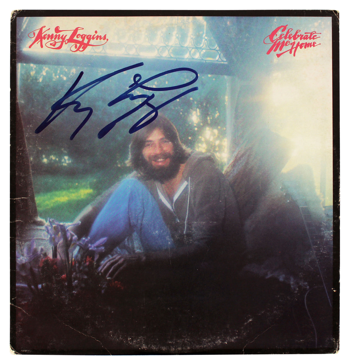 Kenny Loggins Signed Celebrate Me Home Album Cover W/ Vinyl BAS #Q61675