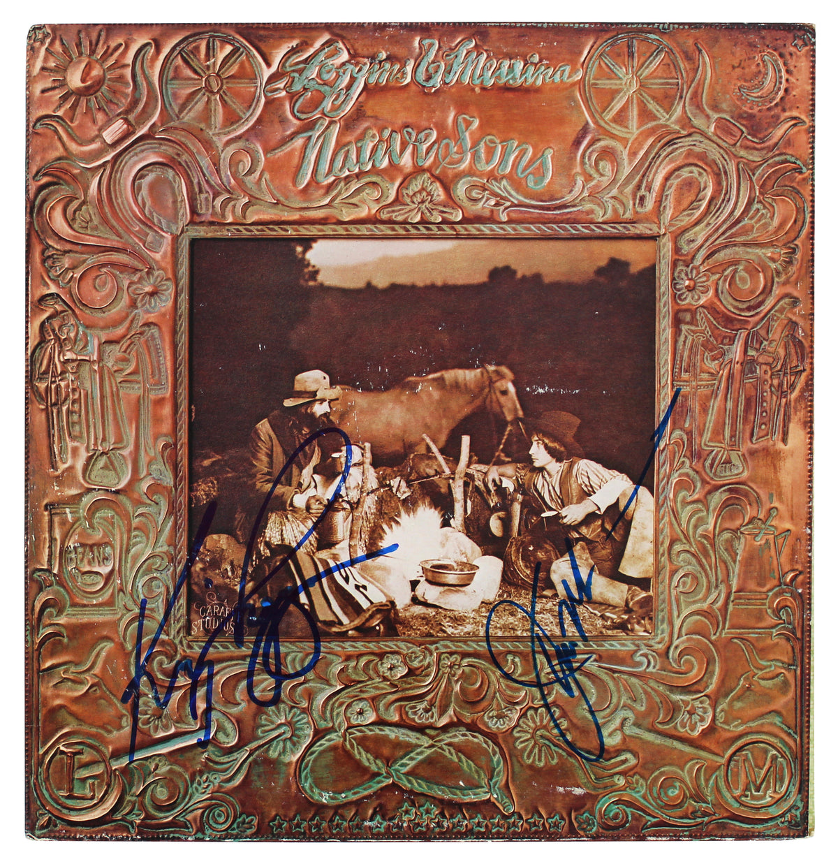Kenny Loggins & Jim Messina Signed Native Sons Album Cover W/ Vinyl BAS #Q61656
