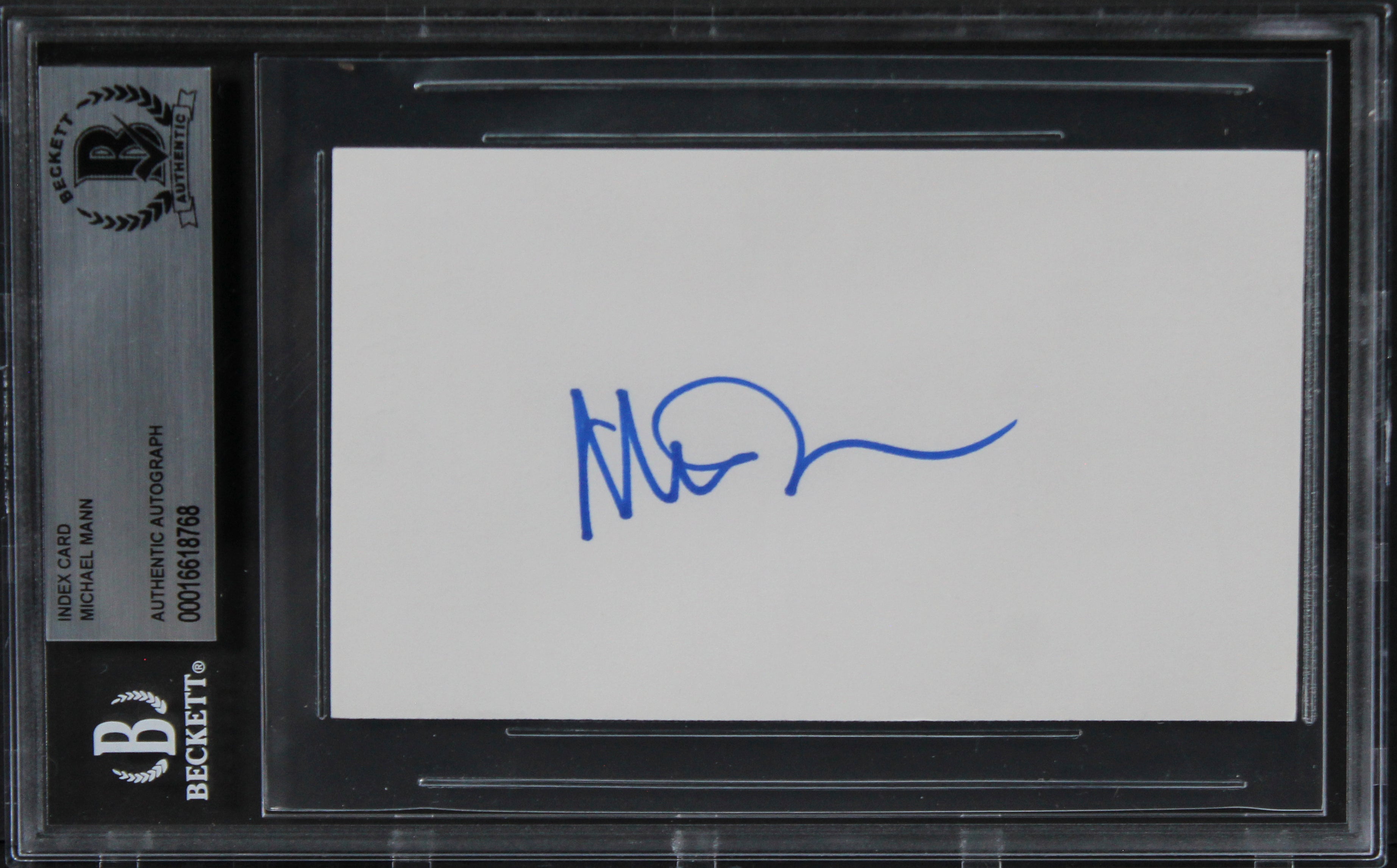 Michael Mann Heat Authentic Signed 3x5 Index Card Autographed BAS Slabbed 1