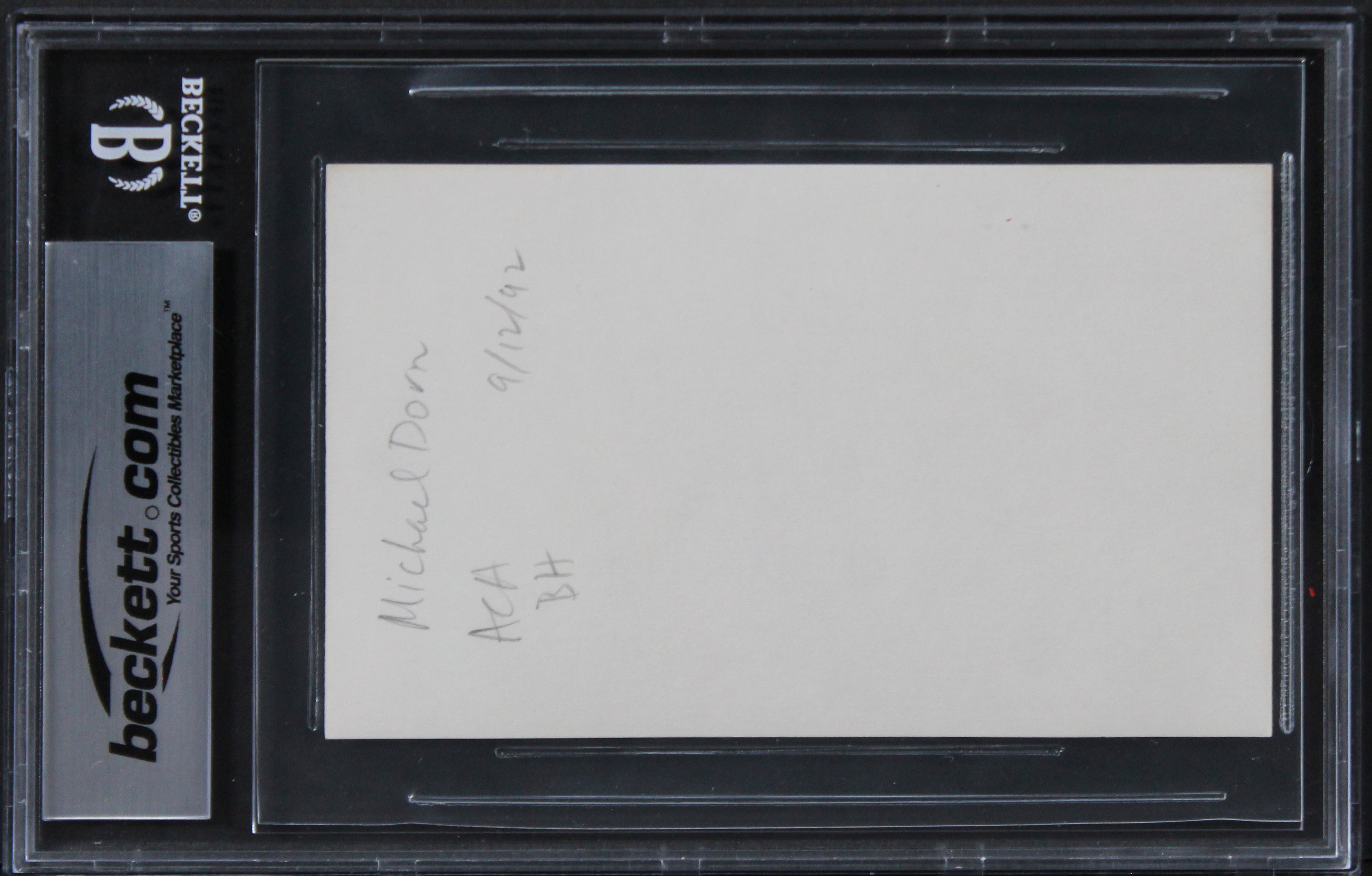 Michael Dorn Star Trek First Contact Signed 3x5 Index Card BAS Slabbed 2