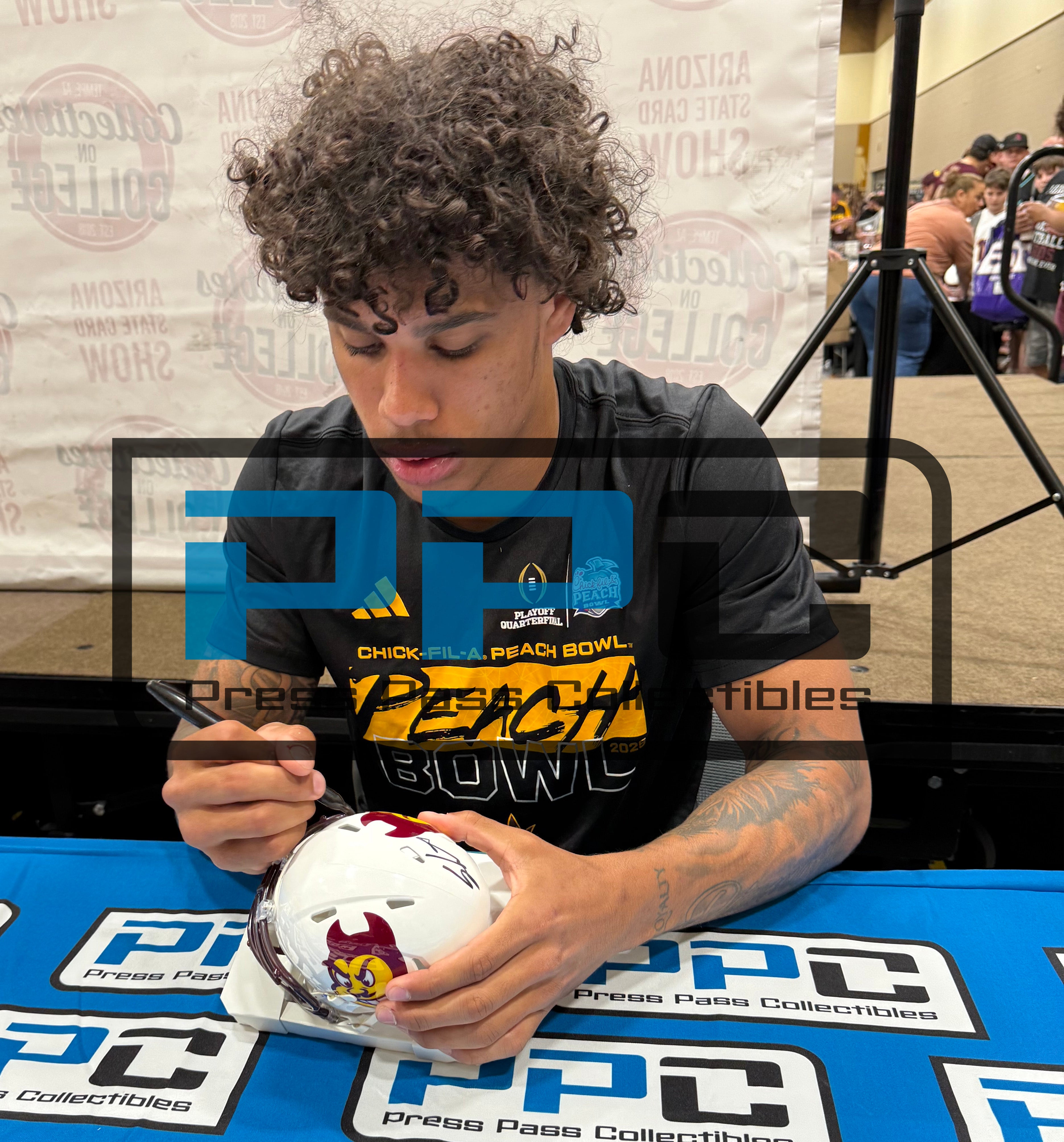 Arizona State Jordyn Tyson Authentic Signed White Speed Mini Helmet BAS Witness