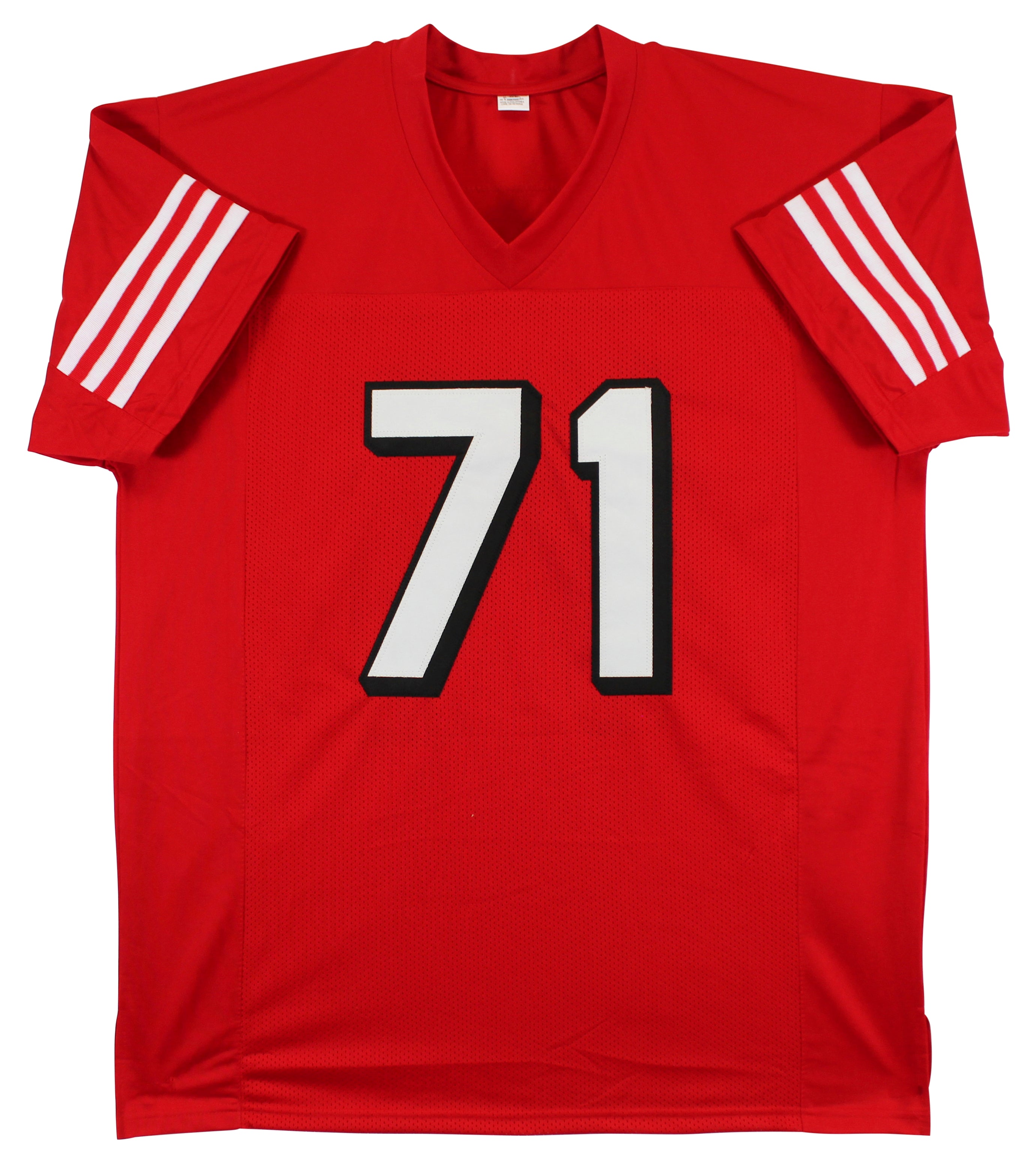 Trent Williams Authentic Signed Red Pro Style Jersey w/ Dropshadow BAS Witness