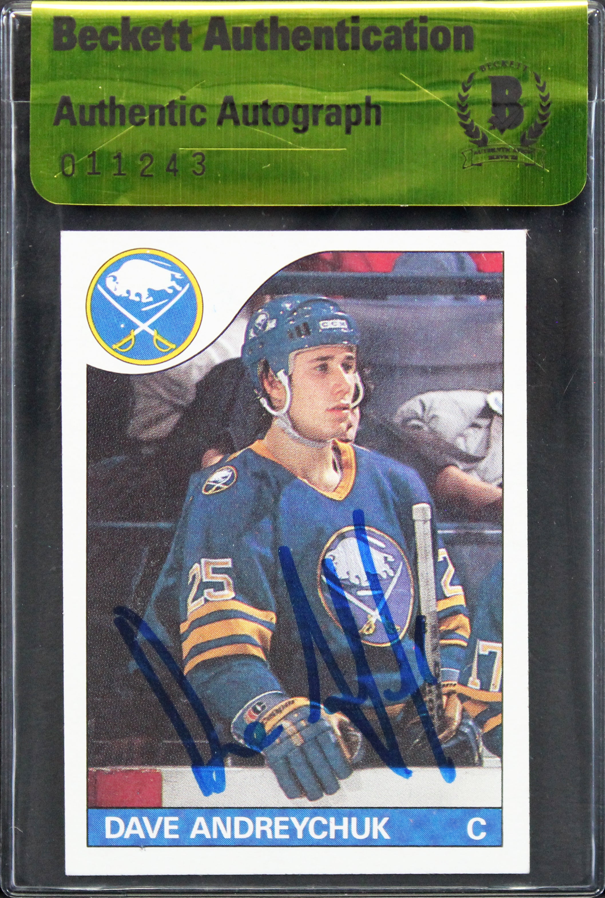 Sabres Dave Andreychuk Authentic Signed 1985 Topps #143 Card BAS #11243