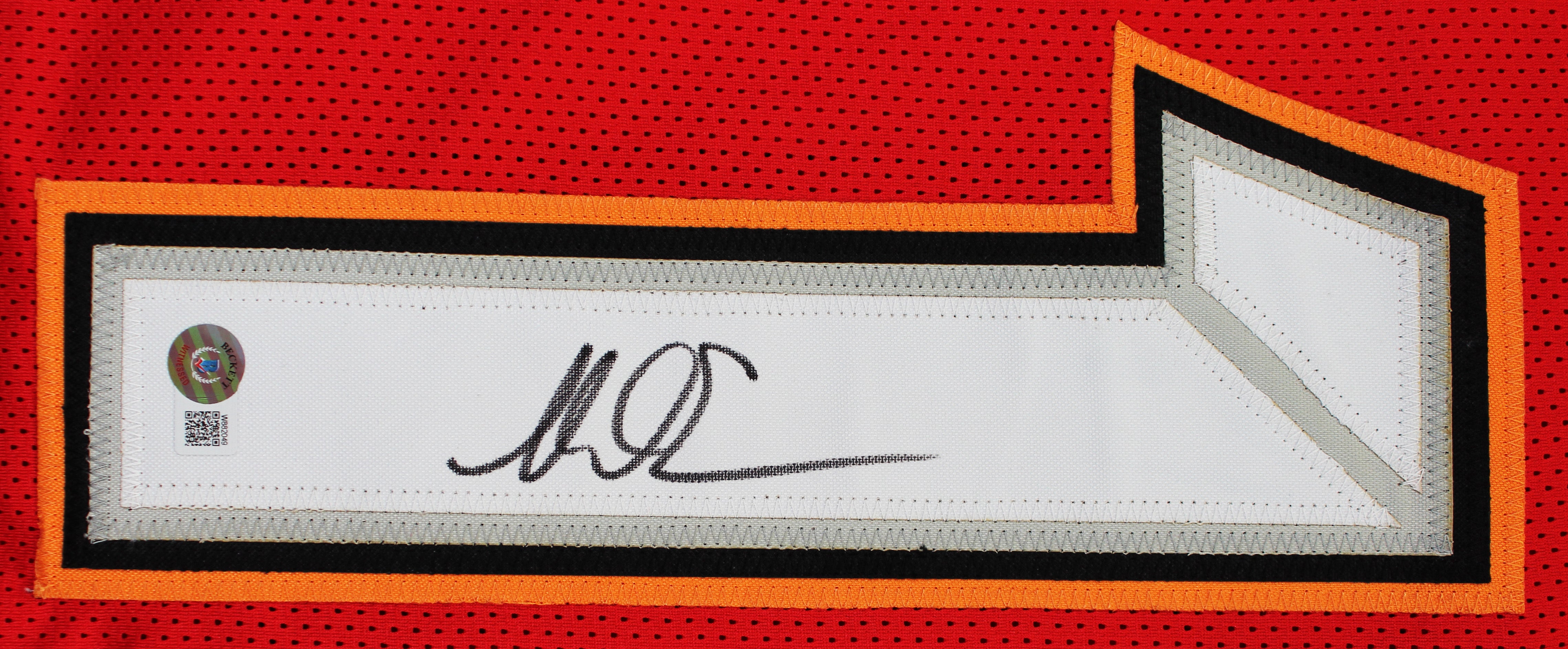 Mike Evans Authentic Signed Red Pro Style Jersey Autographed BAS Witnessed