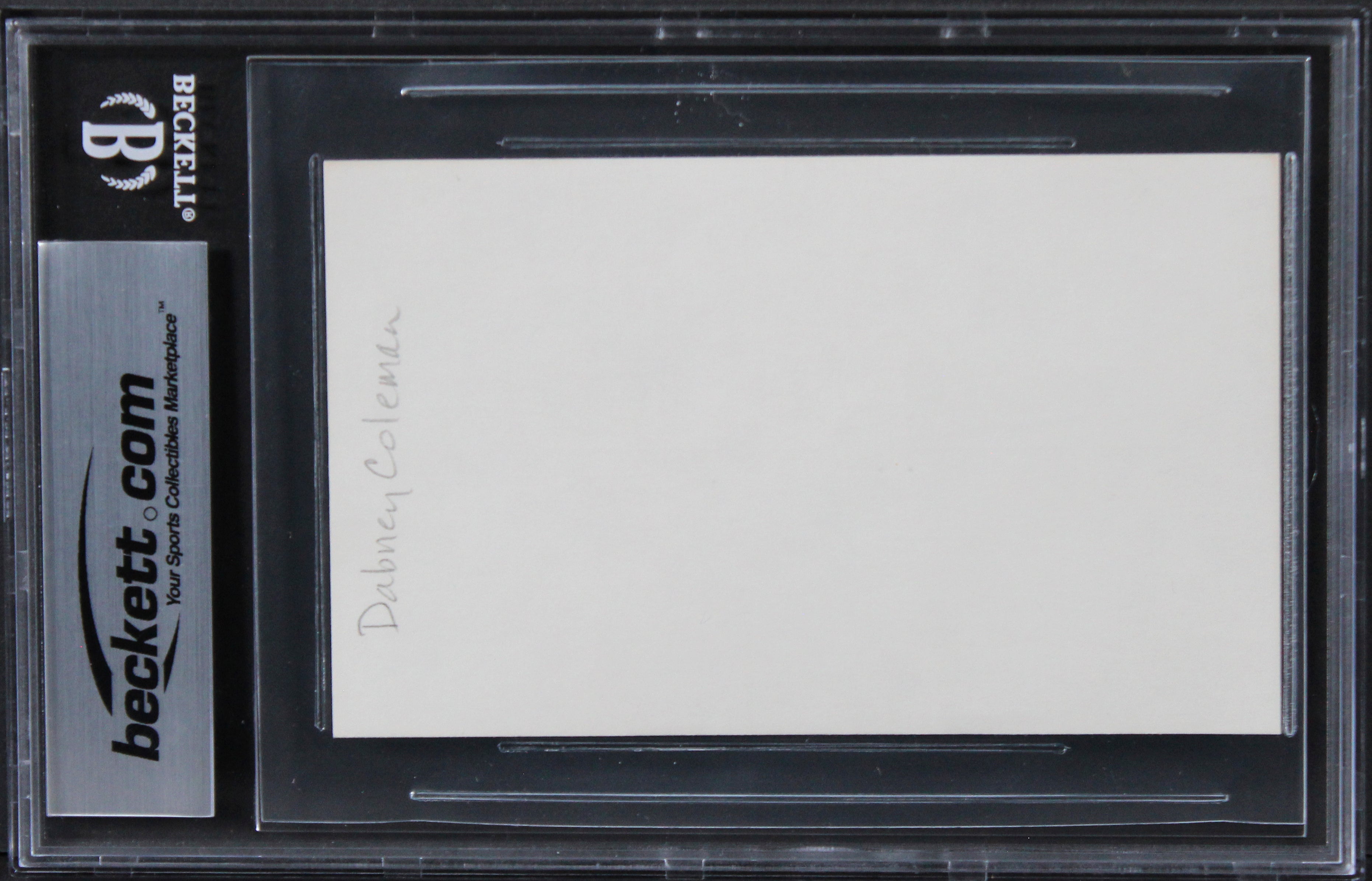 Dabney Coleman Tootsie Authentic Signed 3x5 Index Card Autographed BAS Slabbed1