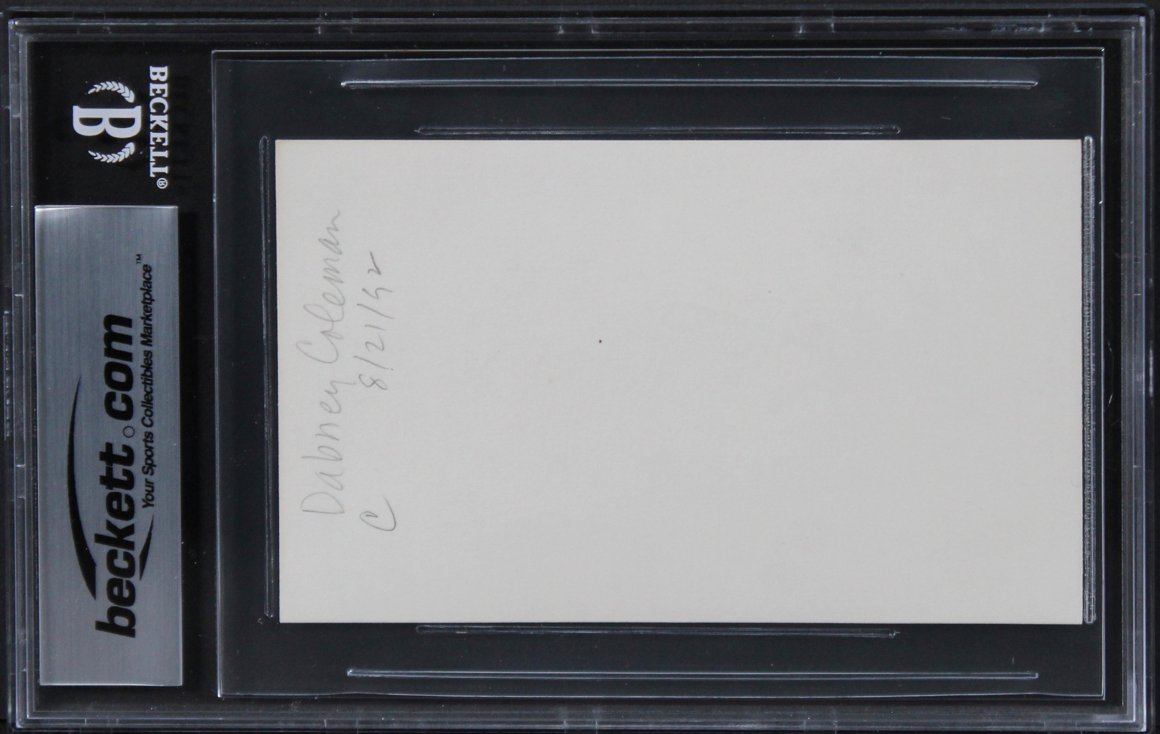 Dabney Coleman Tootsie Authentic Signed 3x5 Index Card Autographed BAS Slabbed 2