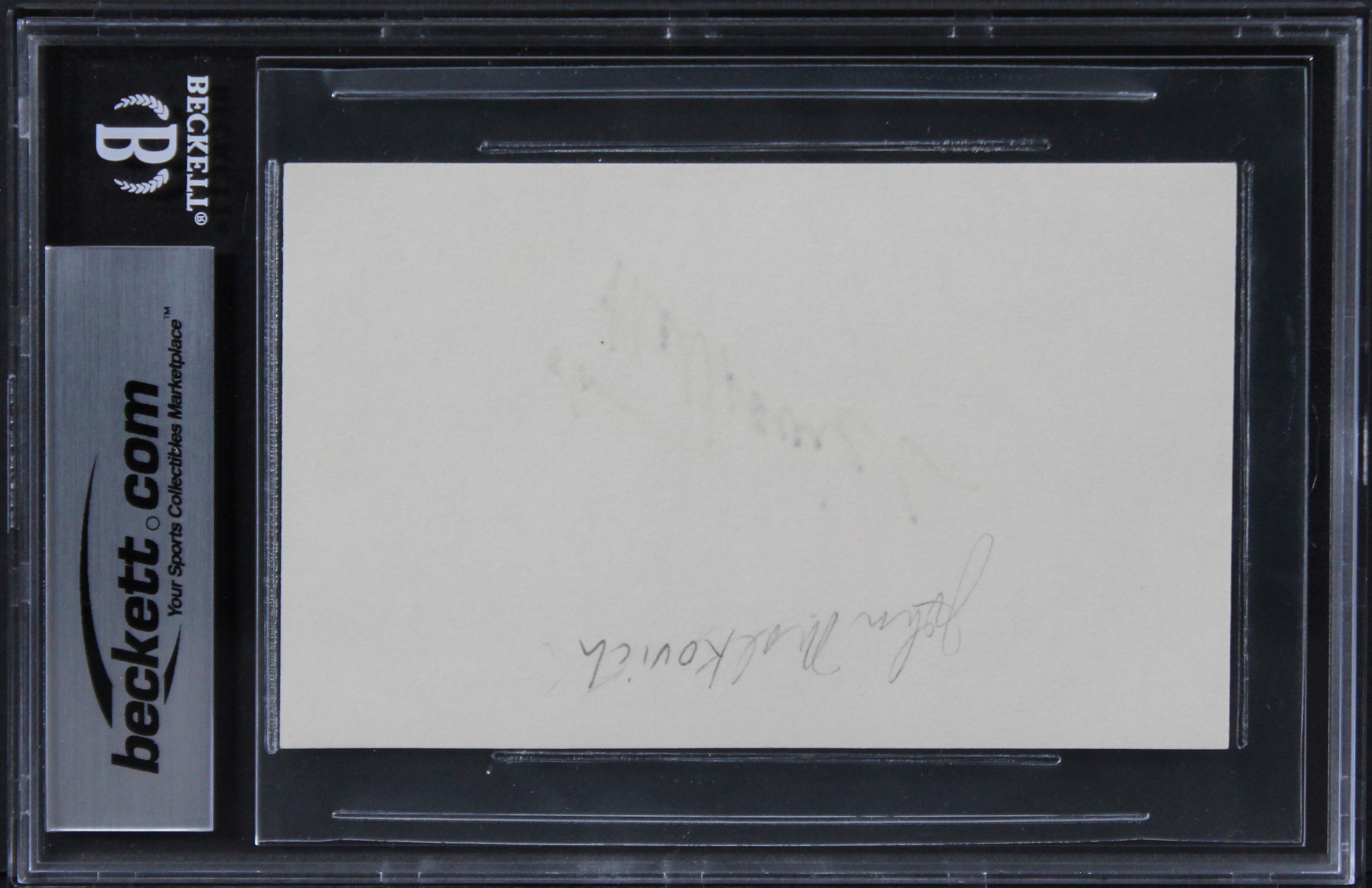 John Malkovich Con Air Authentic Signed 3x5 Index Card Autographed BAS Slabbed 2