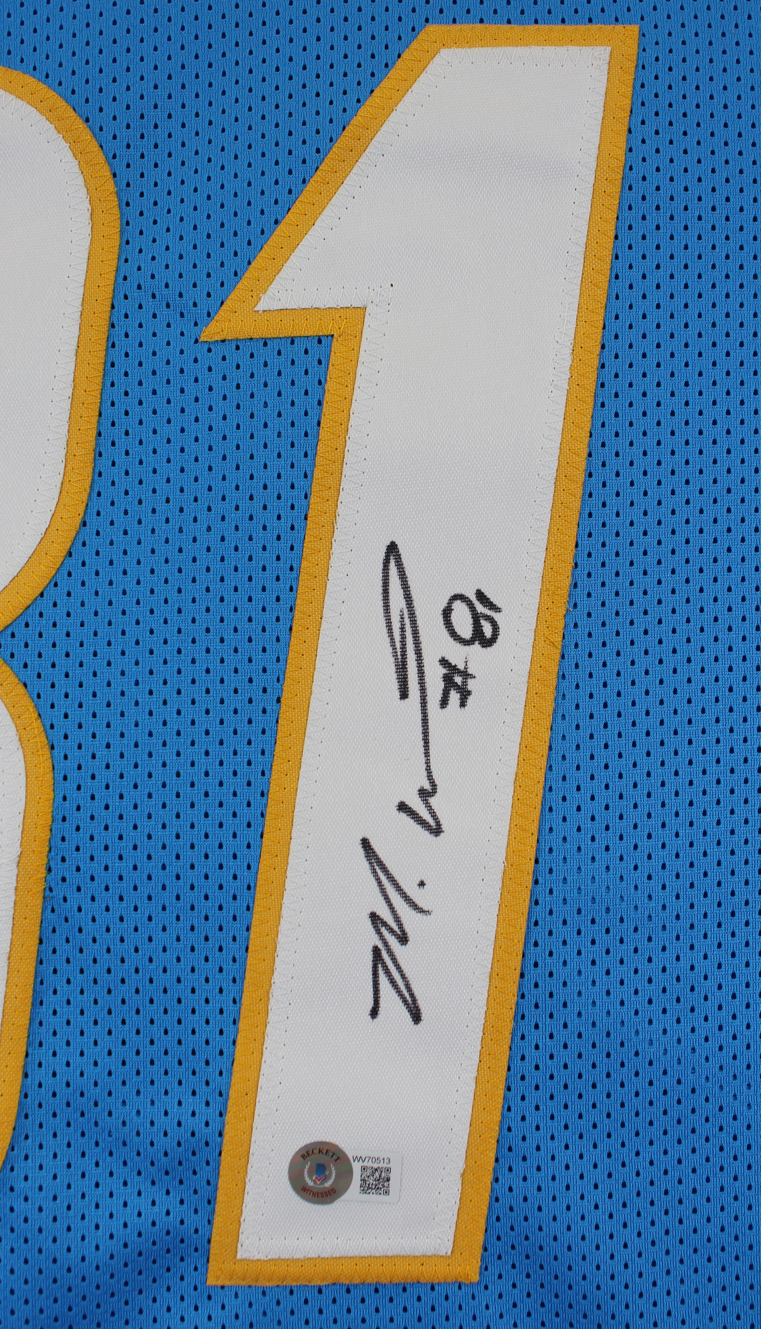 Mike Williams Authentic Signed Powder Blue Pro Style Jersey BAS Witnessed